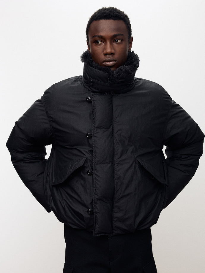 Tonywack - Shearling Collar Puffer Blouson (Black) product image 6 | TRAB K-Fashion Australia