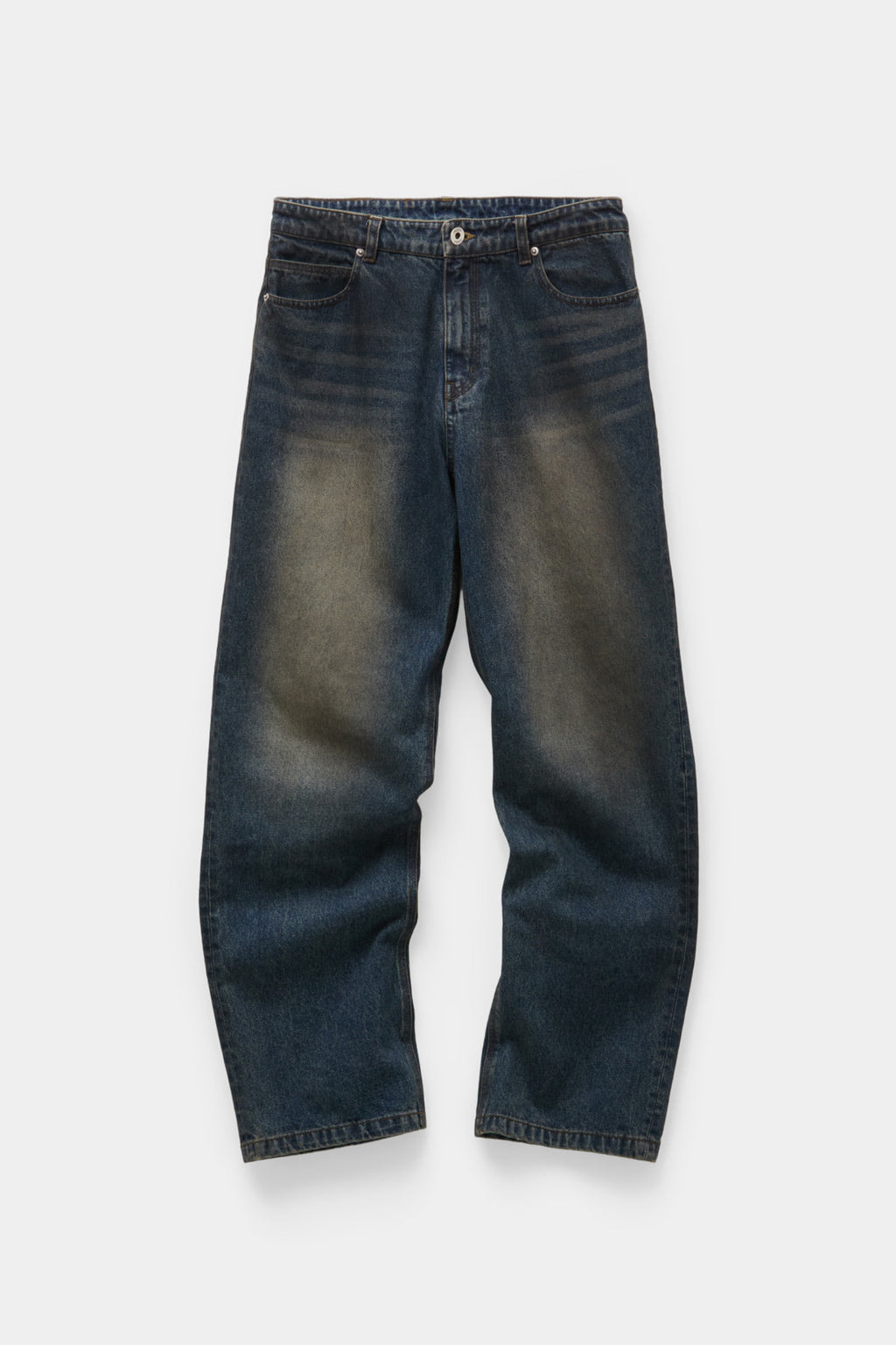 Coor - Straight Cut Dirty Wash Indigo Jeans (Washed Indigo) product image 1 | TRAB K-Fashion Australia