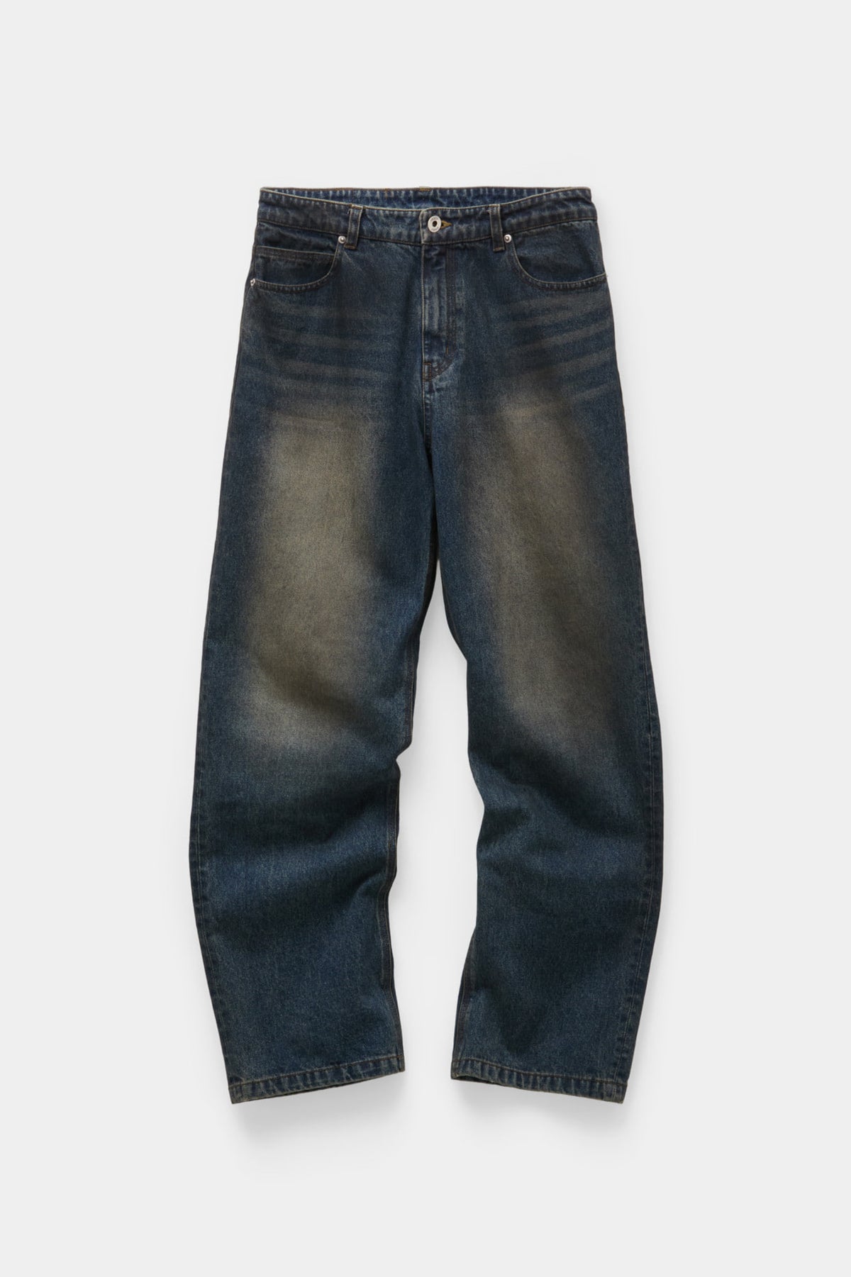 Coor - Straight Cut Dirty Wash Indigo Jeans (Washed Indigo) product image 1 | TRAB K-Fashion Australia