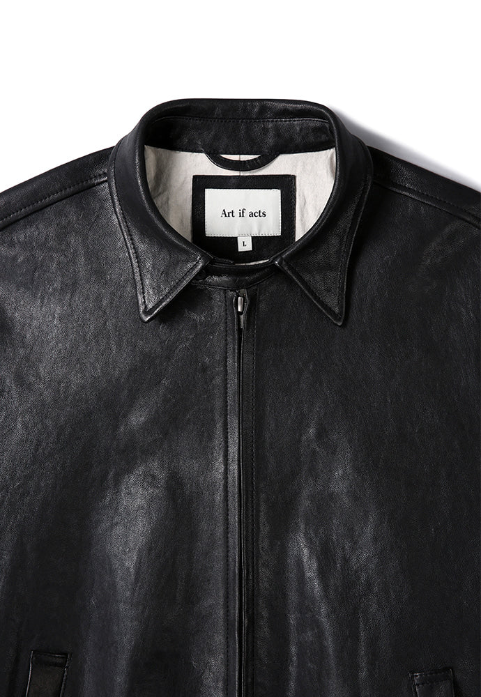 Art if acts - Vegetable Leather Swing Jacket (Black) product image 10 | TRAB K-Fashion Australia