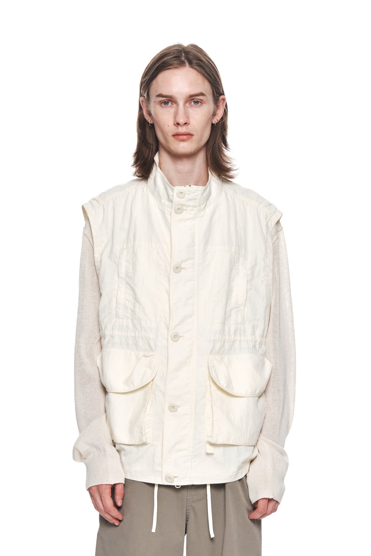 Matin Kim - Nylon Fishing Vest (Light Yellow) product image 10 | TRAB K-Fashion Australia