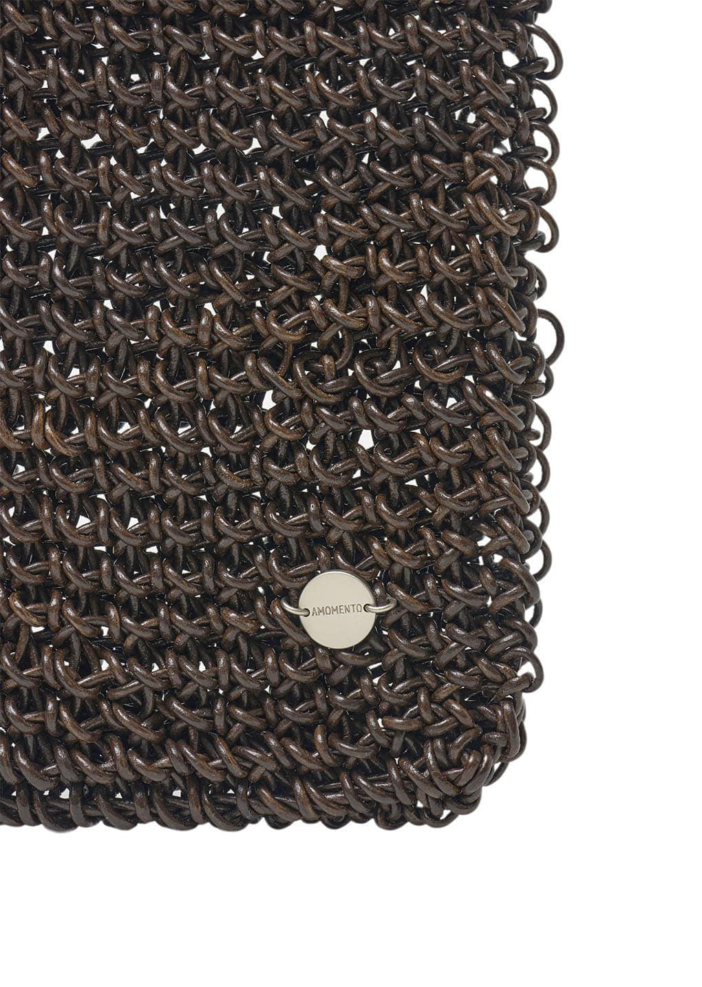 Amomento - Mini Handmade Leather Net Bag (Brown) product image 9 | TRAB K-Fashion Australia