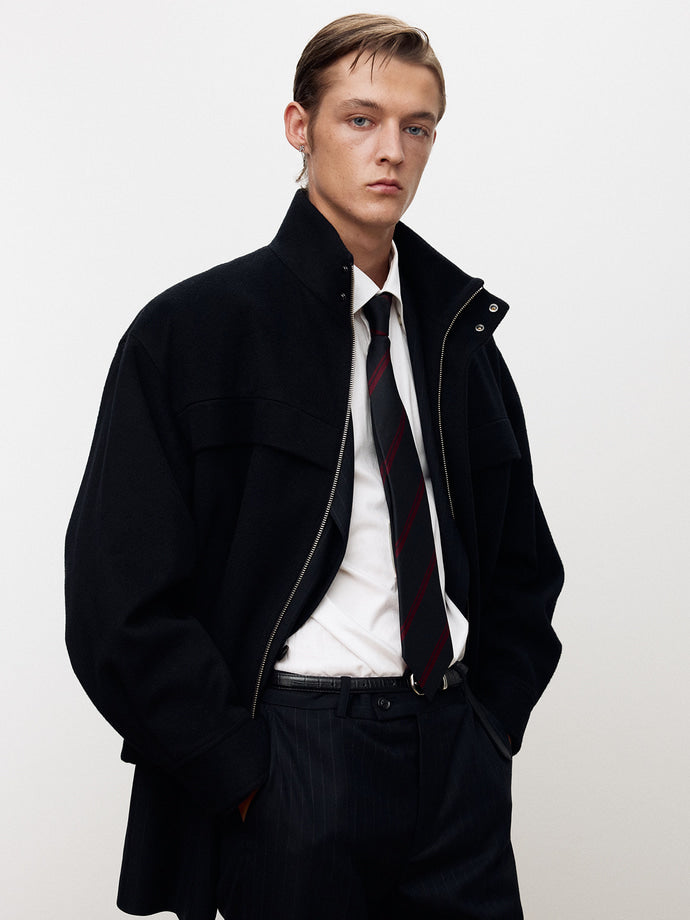 Tonywack - Wool And Cashmere Utility Blouson (Navy) product image 9 | TRAB K-Fashion Australia