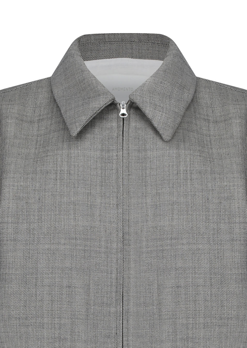 Amomento - Wool Crop Zip-up Jumper (Grey Beige) product image 7 | TRAB K-Fashion Australia