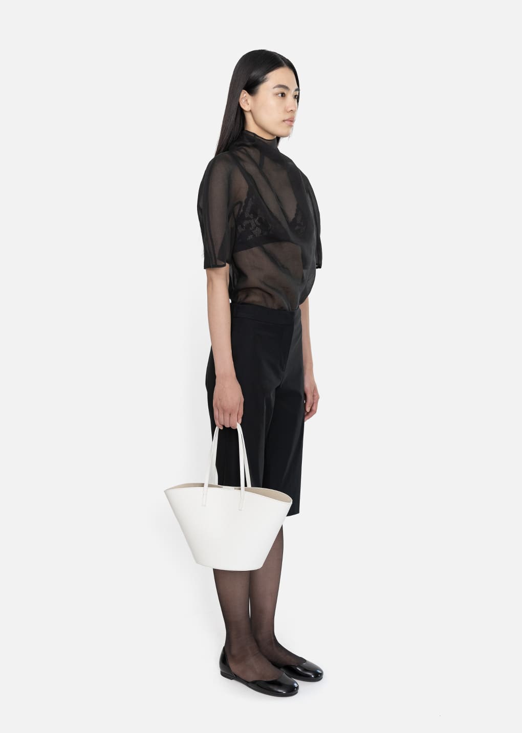 Amomento - Knotted Collar Top (Black) product image 3 | TRAB K-Fashion Australia