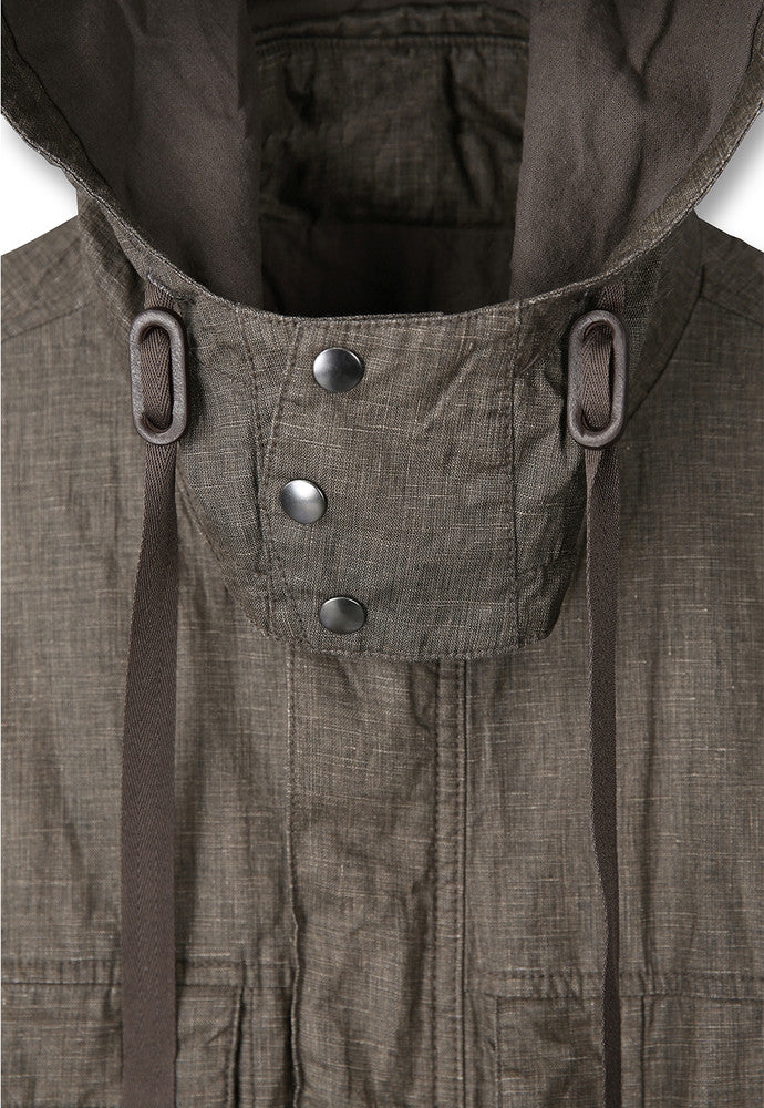 Art if acts - Linen Rain Parka (Wood) product image 10 | TRAB K-Fashion Australia