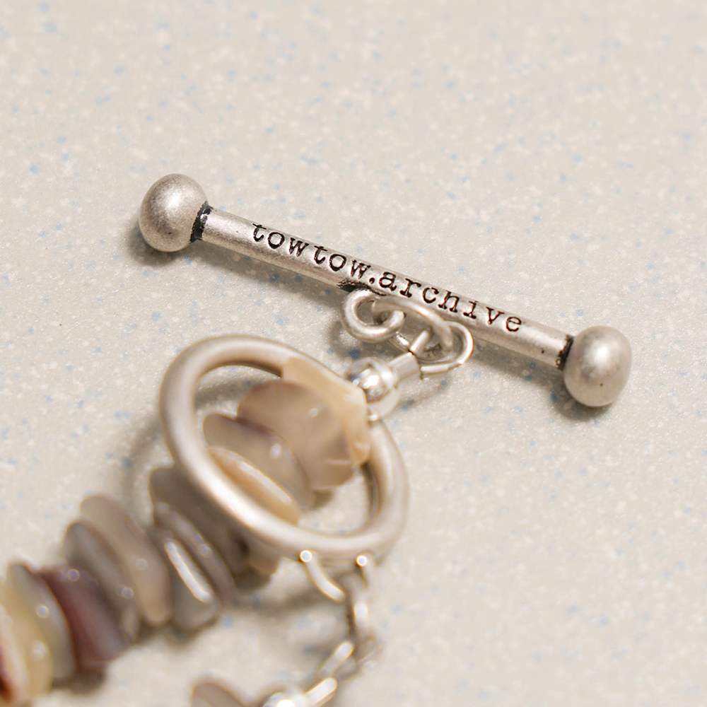 Towtow Archive - Luna Shell Necklace (Gray) product image 3 | TRAB K-Fashion Australia