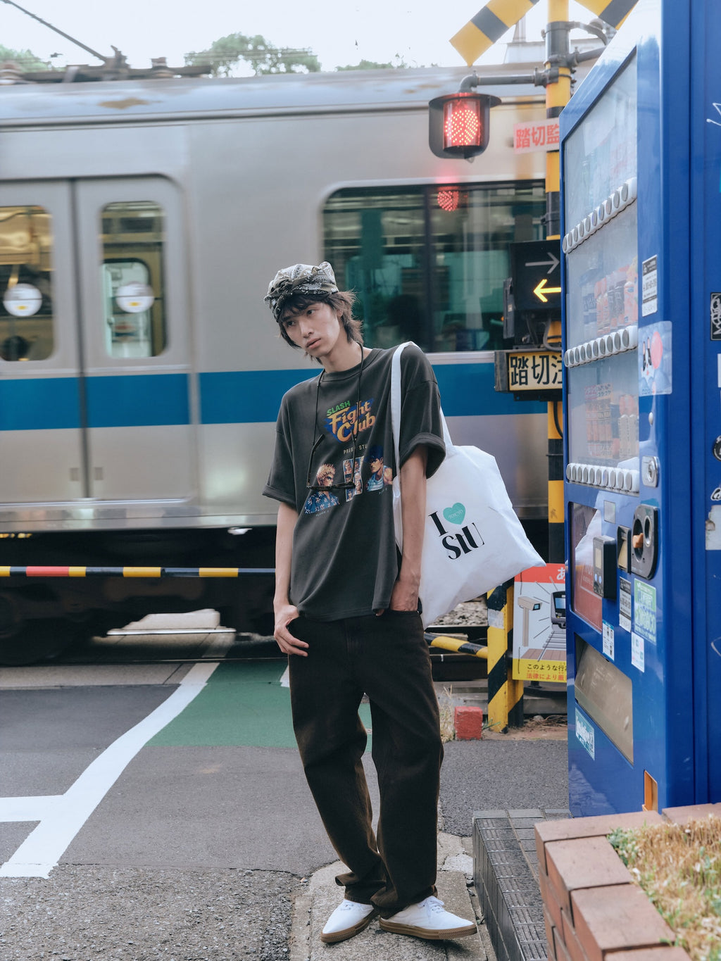 Stu - Fight Club T-Shirt (Charcoal) product image 6 | TRAB K-Fashion Australia