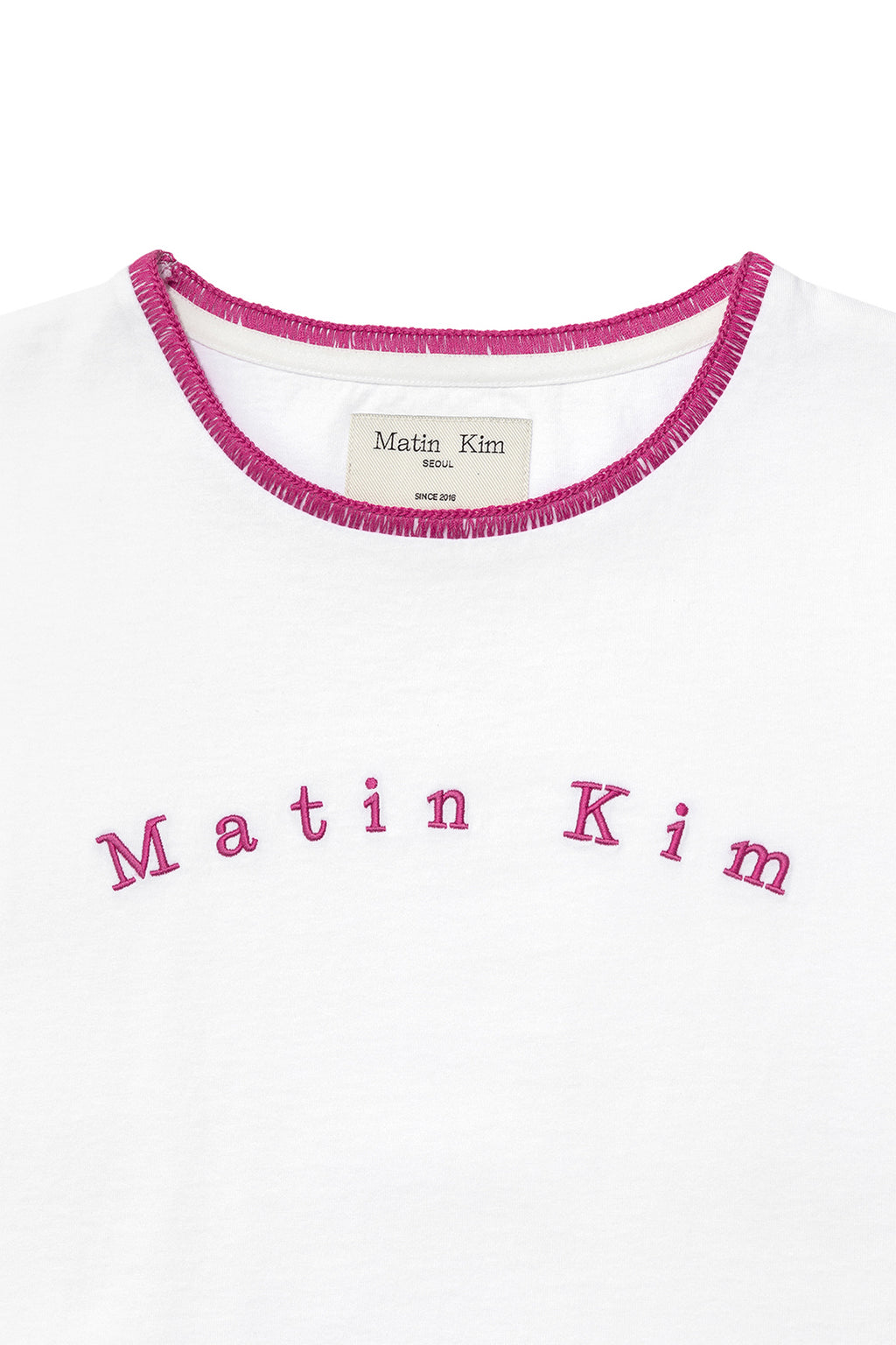 Matin Kim - Color Point Arch Logo Top (White) product image 3 | TRAB K-Fashion Australia