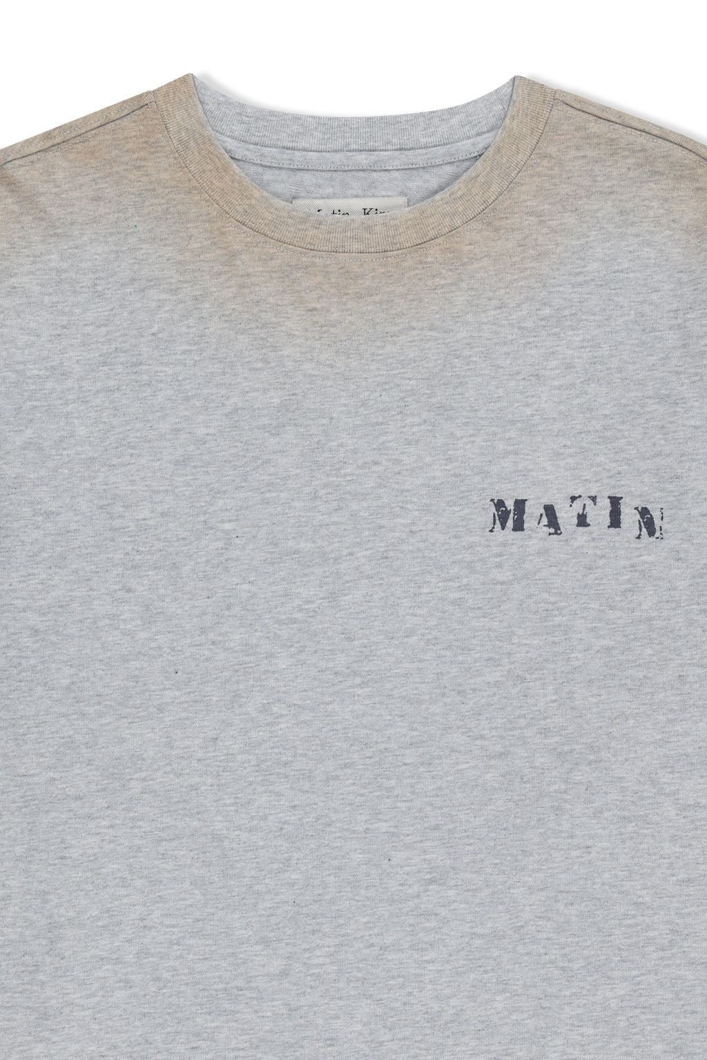 Matin Kim - Dust Washed Logo Layered Top (Grey) product image 4 | TRAB K-Fashion Australia