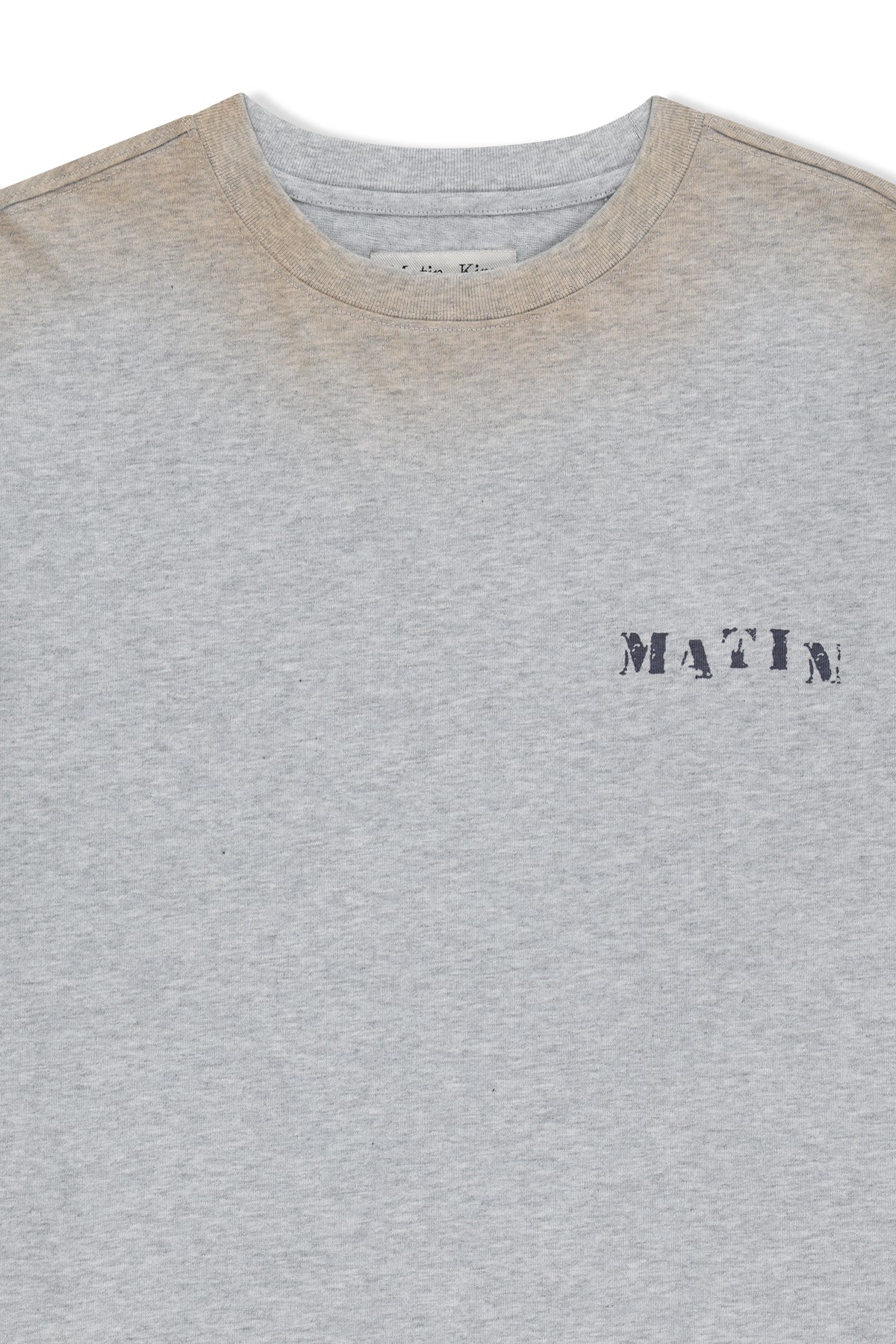 Matin Kim - Dust Washed Logo Layered Top (Grey) product image 4 | TRAB K-Fashion Australia