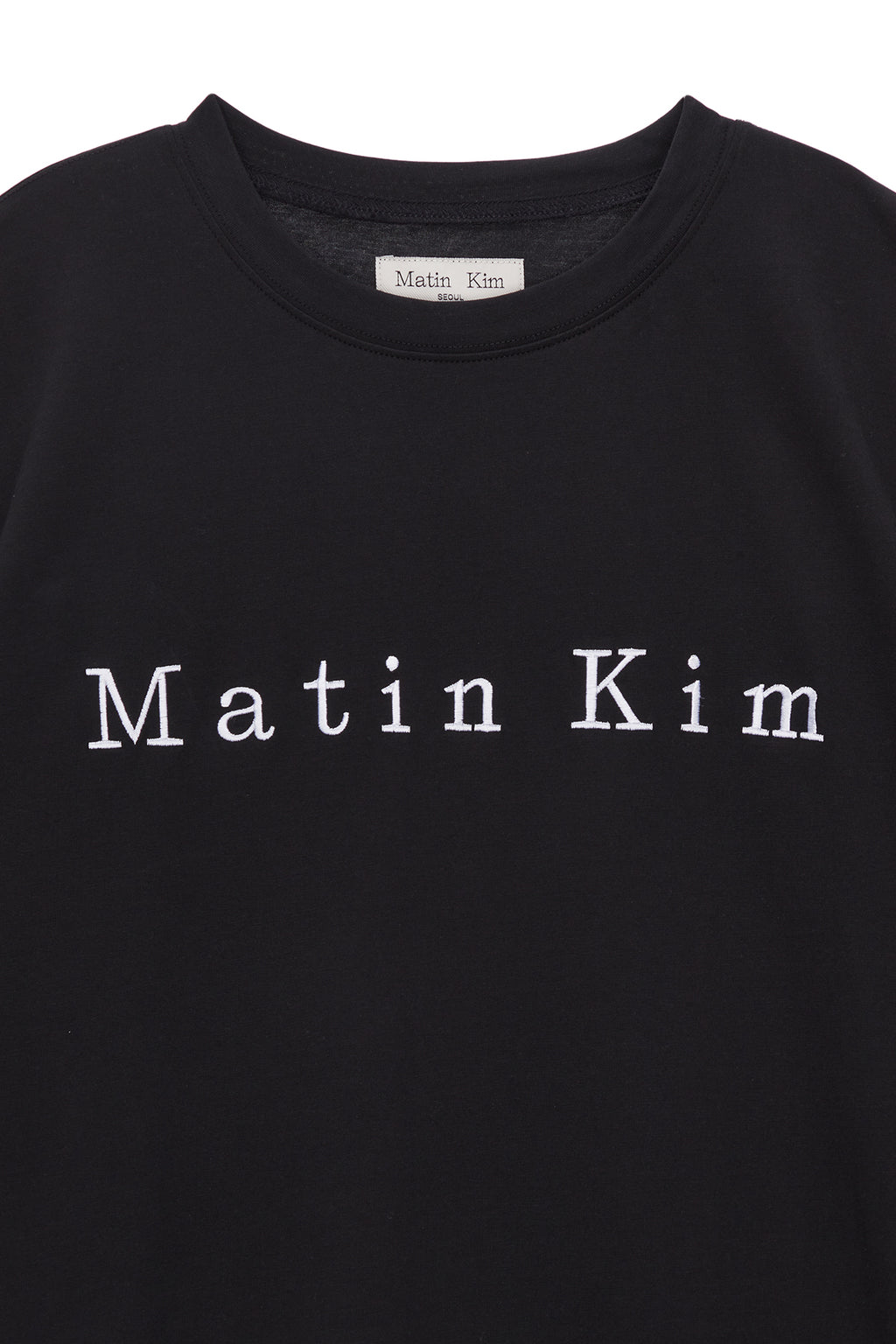 Matin Kim - Matin Embroidery Logo Top (Black) product image 3 | TRAB K-Fashion Australia