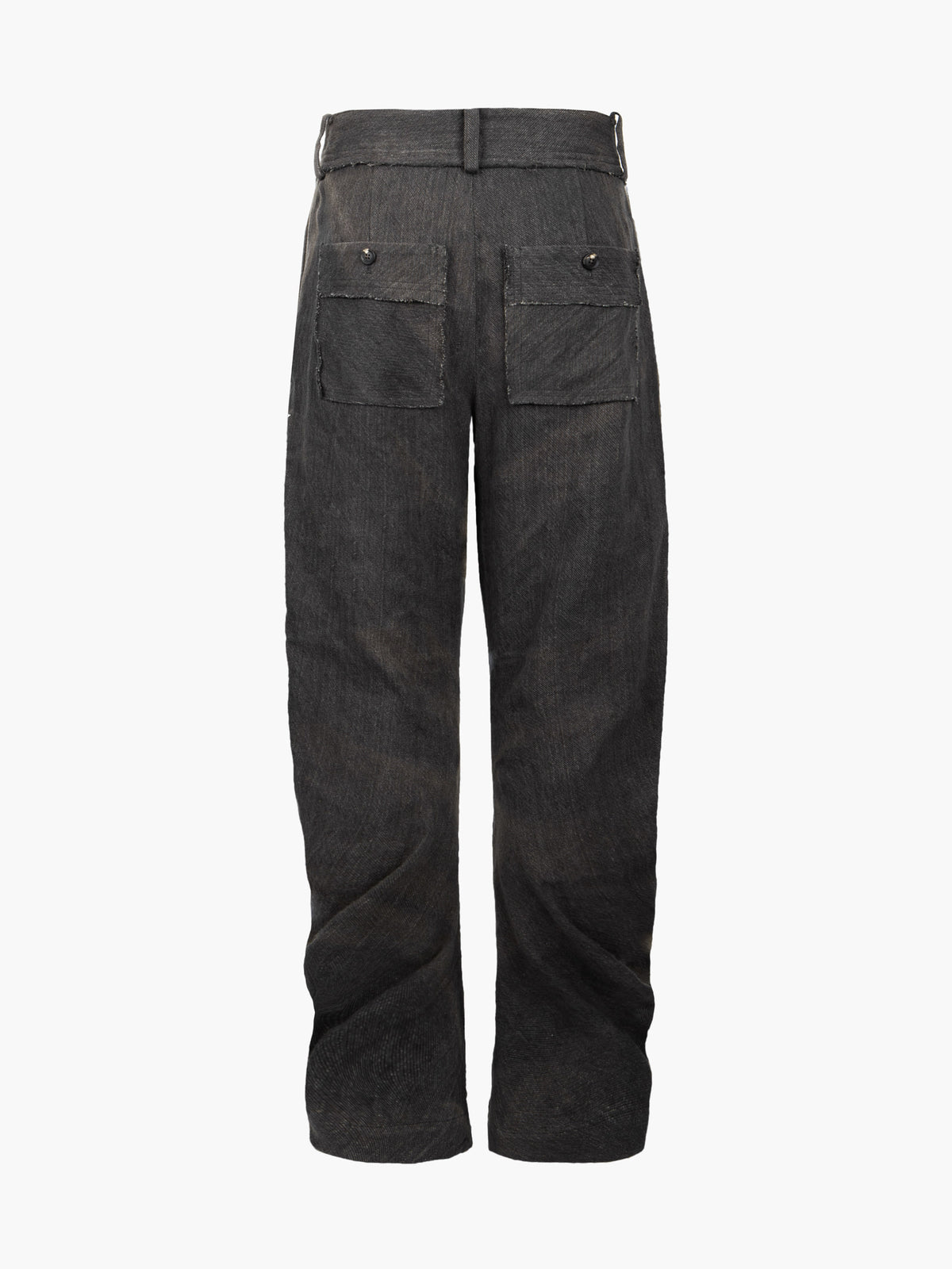 Jiyong Kim - Sun-Bleached Curved Trousers (Black) product image 10 | TRAB K-Fashion Australia