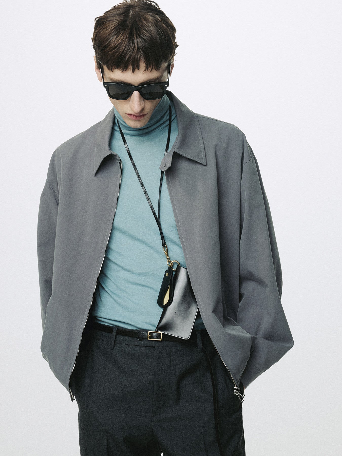 Tonywack - Washed Cotton Lyocell Blouson Jacket (Faded Carbon) product image 4 | TRAB K-Fashion Australia