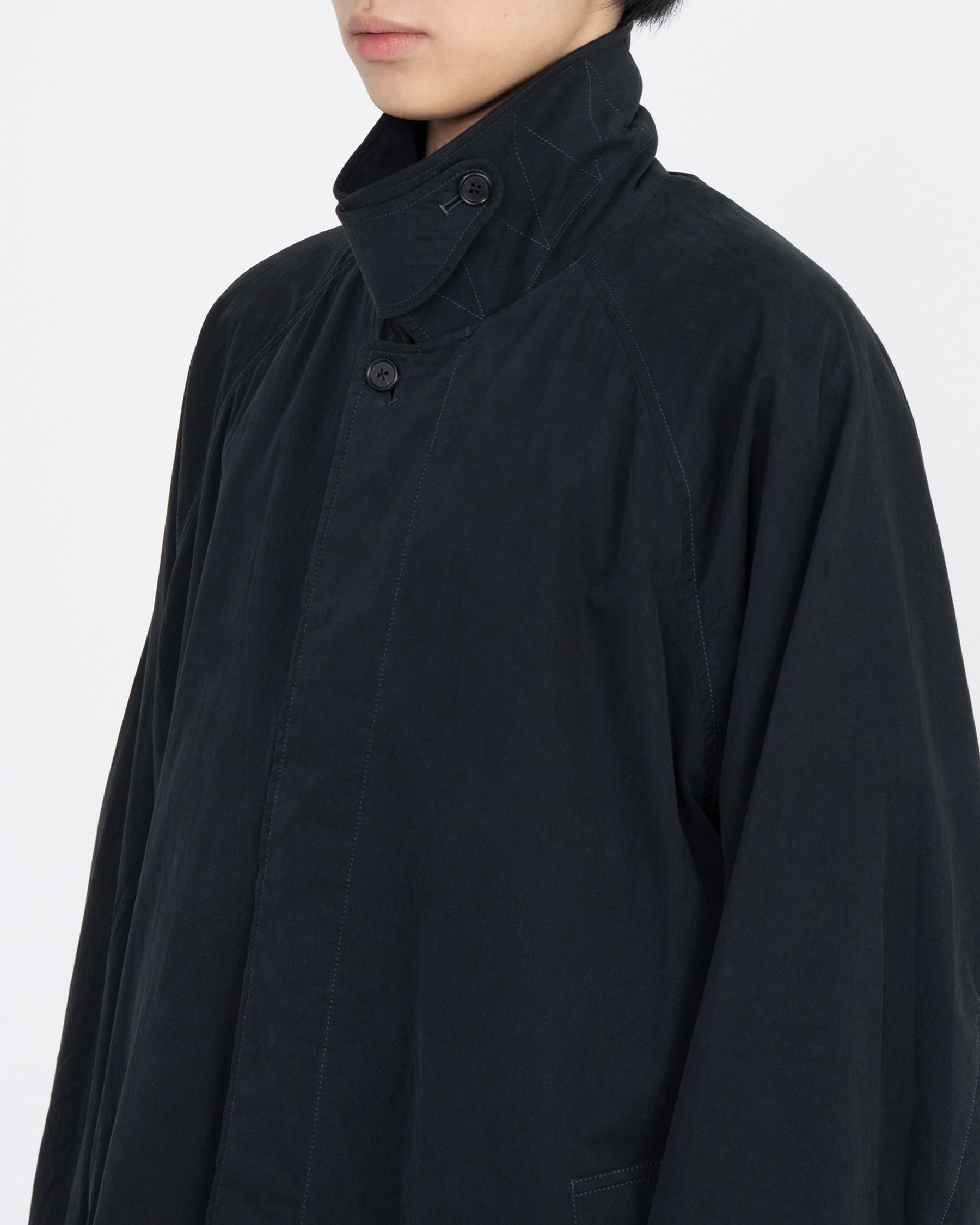 Brownyard - Washed Balmacaan Coat (Black) product image 4 | TRAB K-Fashion Australia