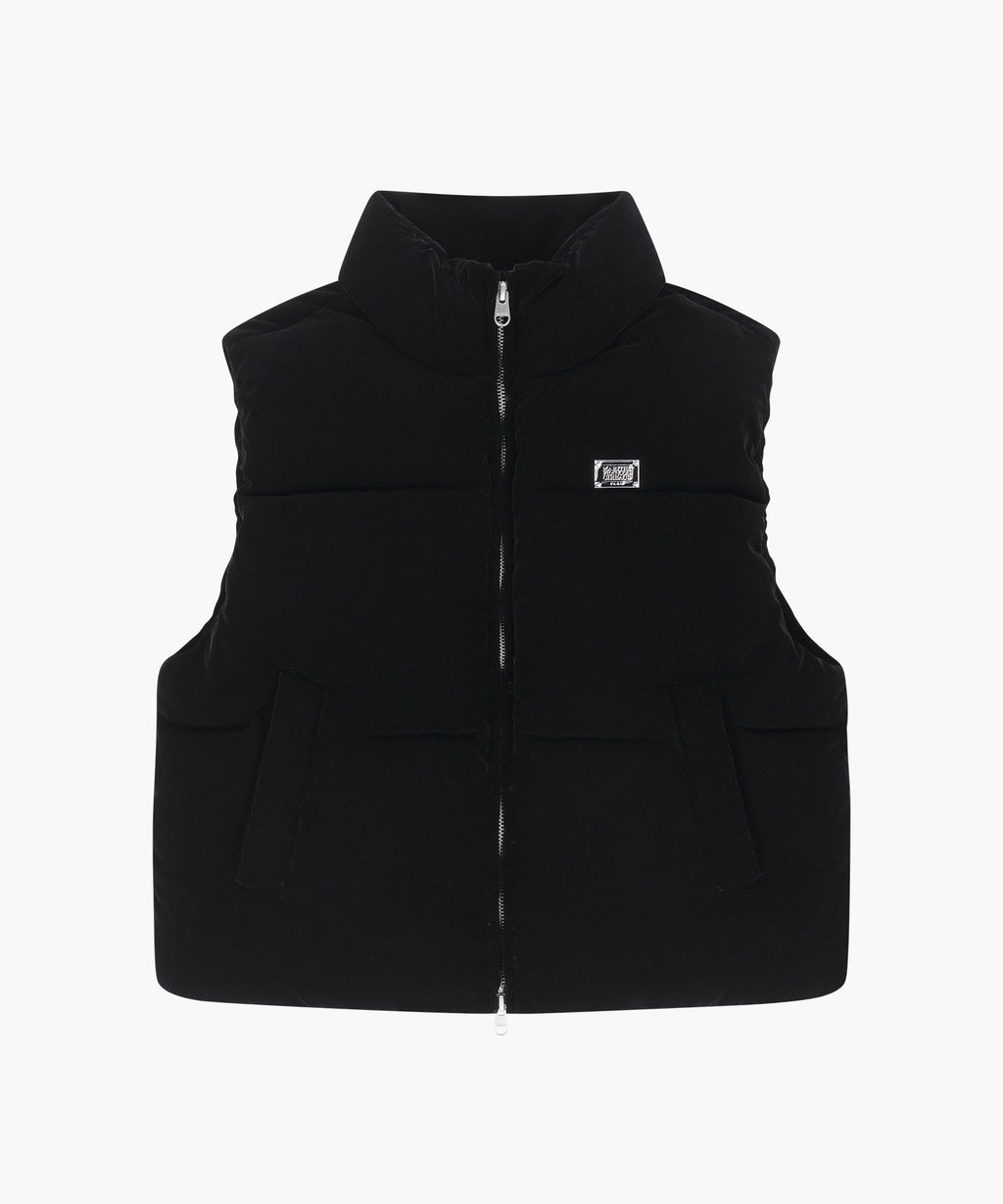Marithe & Francois Girbaud - Velvet High Neck Down Vest (Black) product image 6 | TRAB K-Fashion Australia