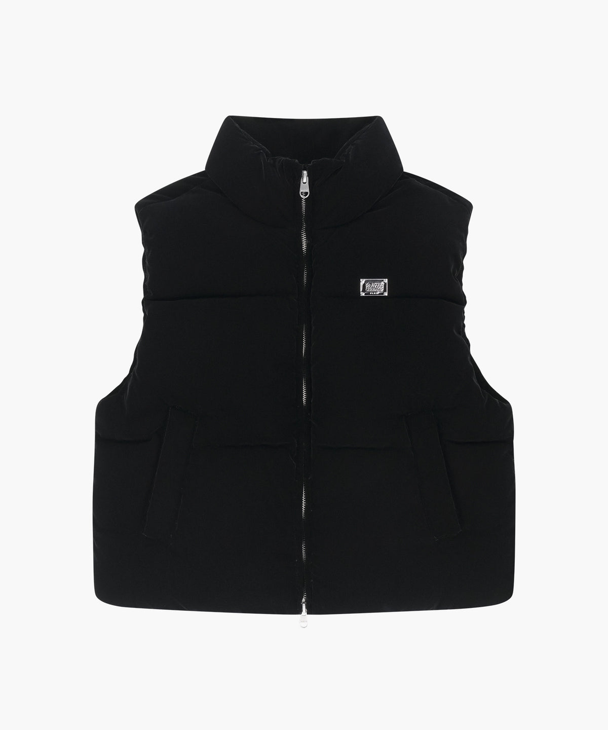 Marithe & Francois Girbaud - Velvet High Neck Down Vest (Black) product image 6 | TRAB K-Fashion Australia