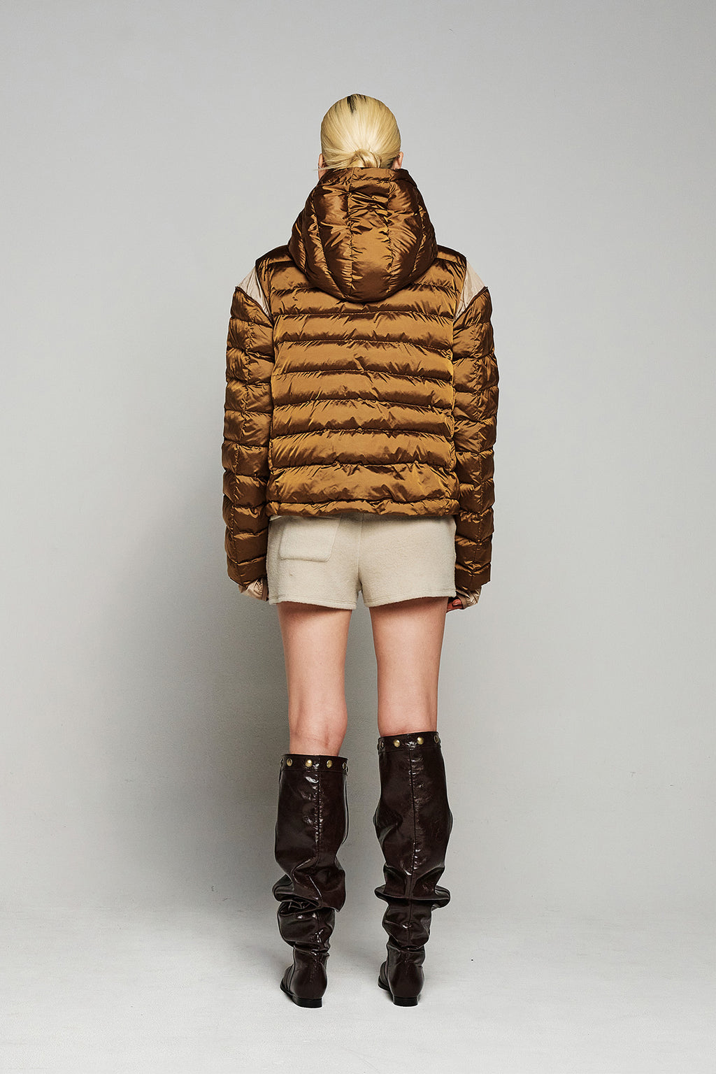 Deinet - Point Wellon Hooded Jacket (Dark Brown) product image 3 | TRAB K-Fashion Australia