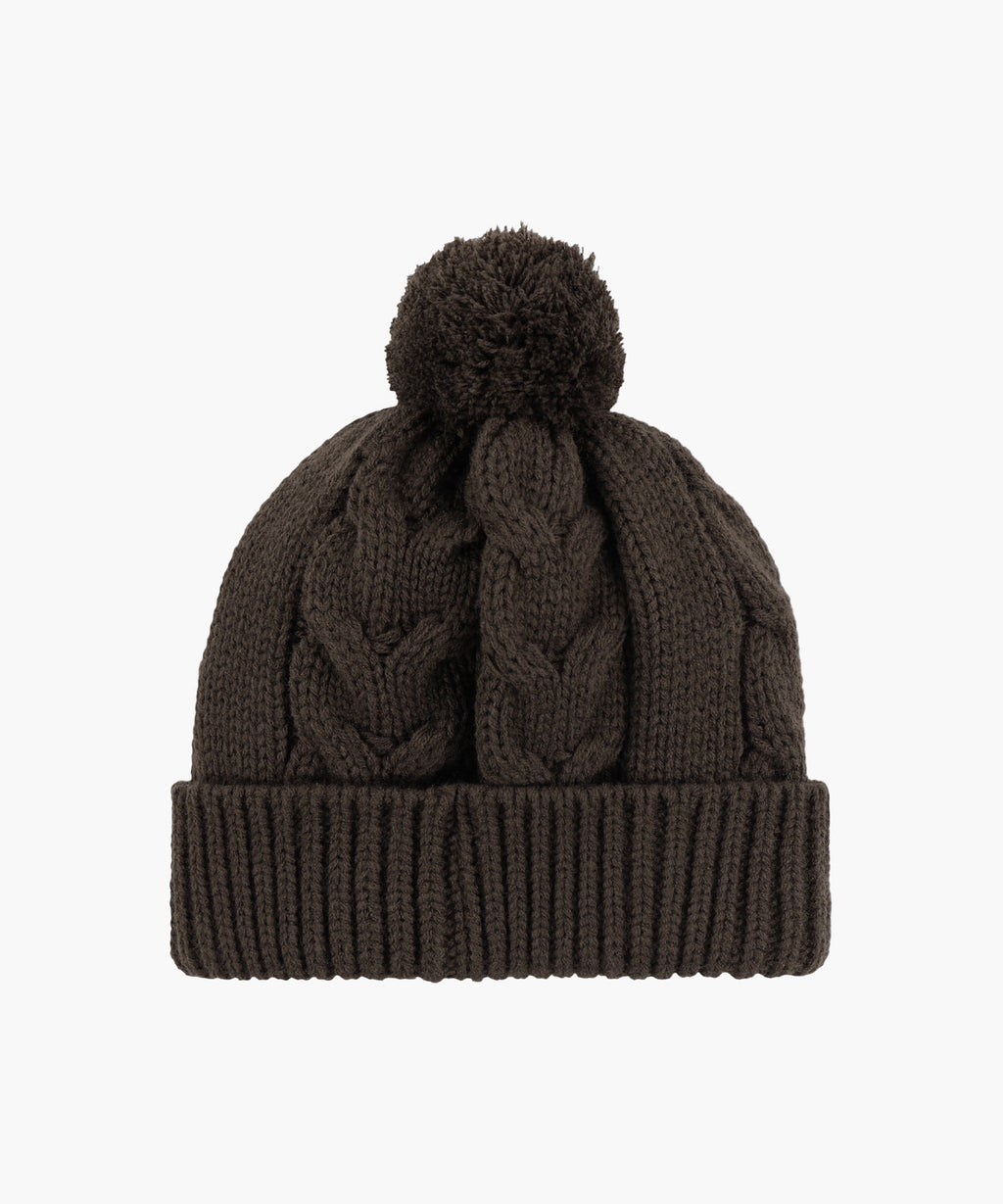 Marithe & Francois Girbaud - Cable Knit Beanie (Brown) product image 3 | TRAB K-Fashion Australia