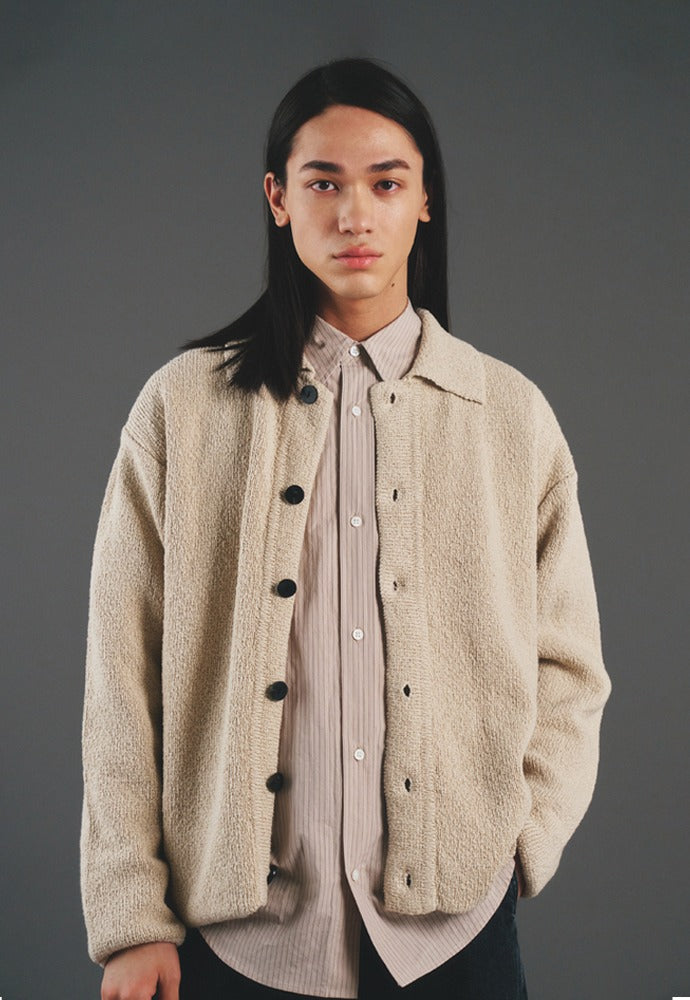 Art if acts - Dewdrop Boucle Knit Cardigan (Cream) product image 1 | TRAB K-Fashion Australia