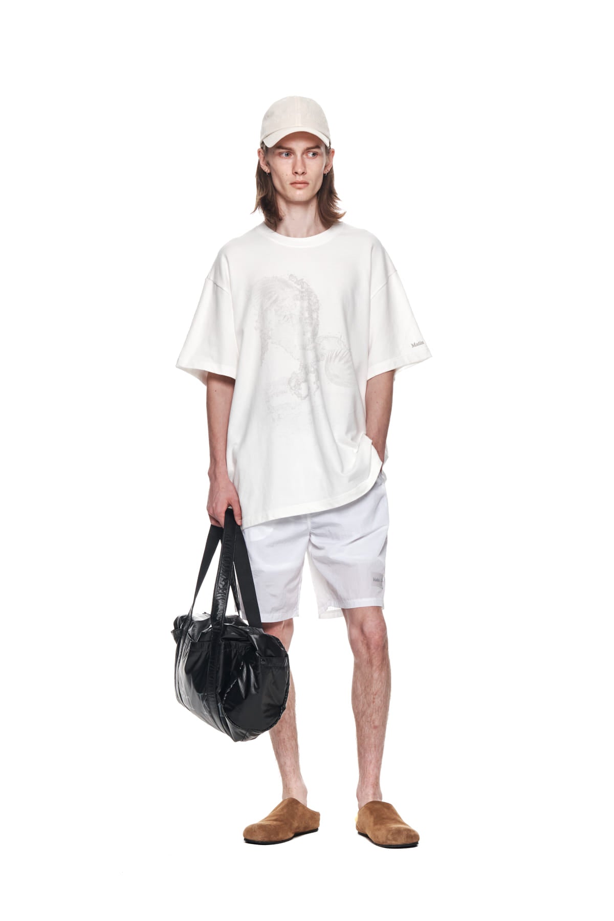 Matin Kim - Side Point Nylon Half Shorts (White) product image 8 | TRAB K-Fashion Australia