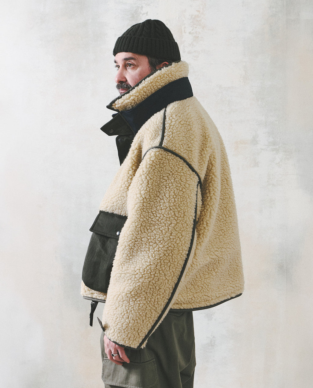 Eastlogue - Alpine Layered Fleece Jumper (Beige) product image 4 | TRAB K-Fashion Australia