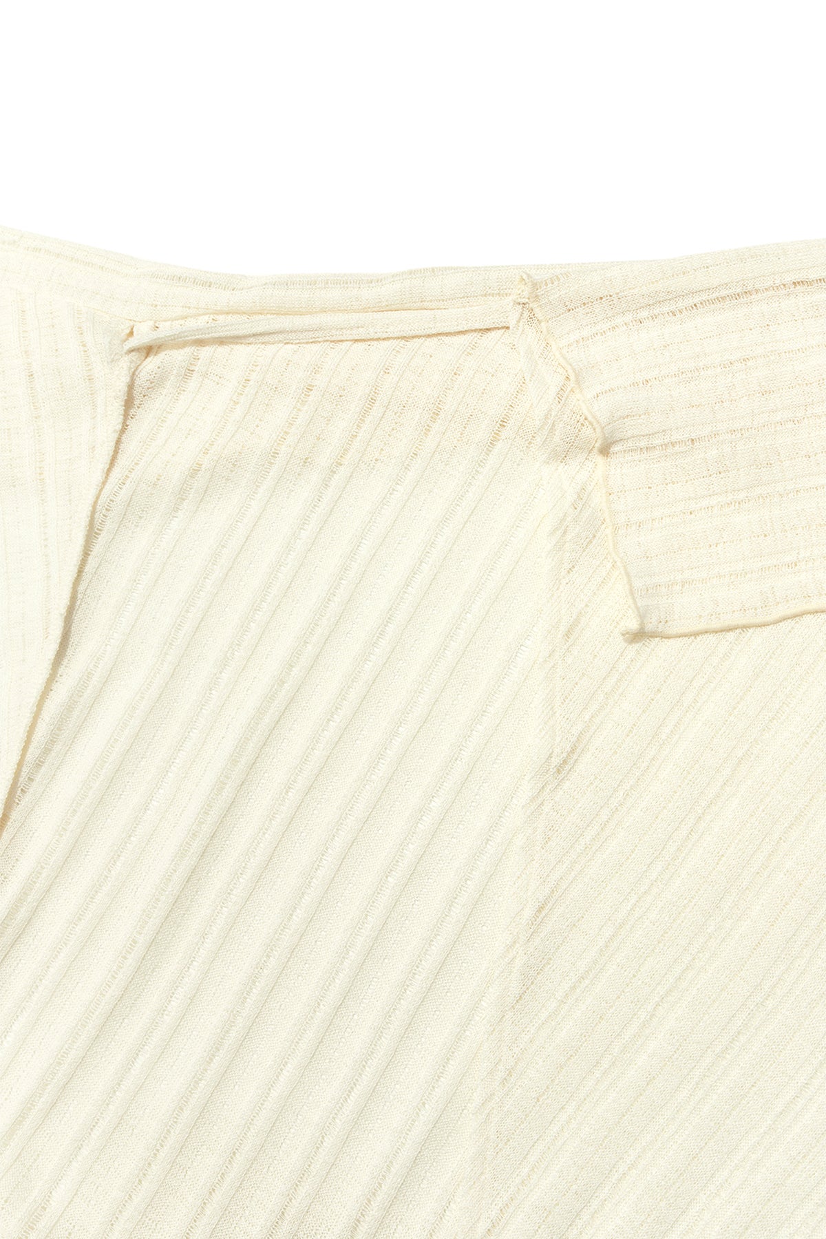 Matin Kim - Foldover Layered Maxi Wrap Skirt (Ivory) product image 5 | TRAB K-Fashion Australia