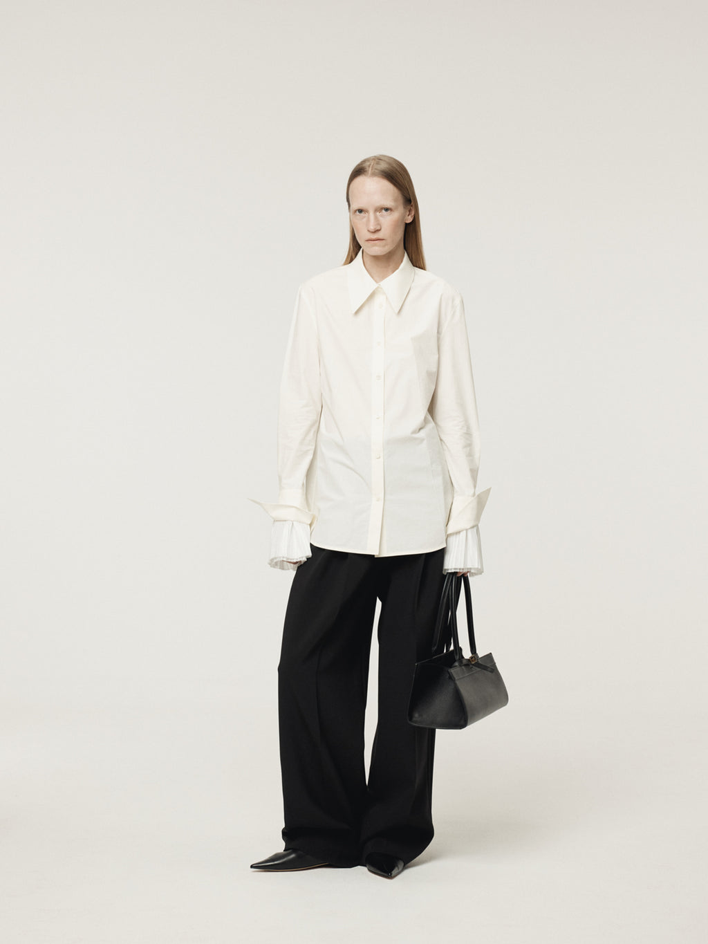 Recto - Pleats Cuffs Point Shirt (Cream) product image 5 | TRAB K-Fashion Australia