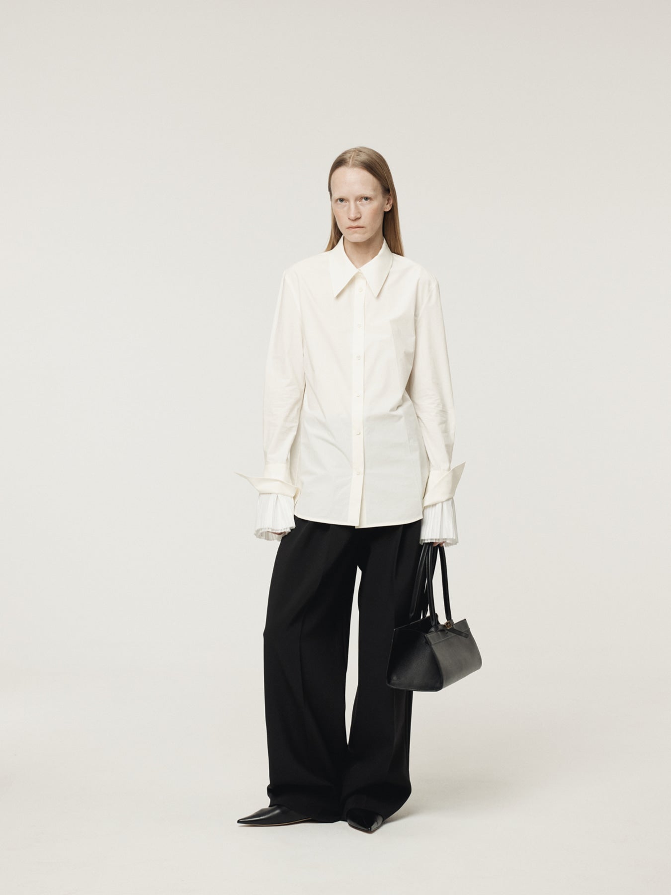 Recto - Pleats Cuffs Point Shirt (Cream) product image 5 | TRAB K-Fashion Australia