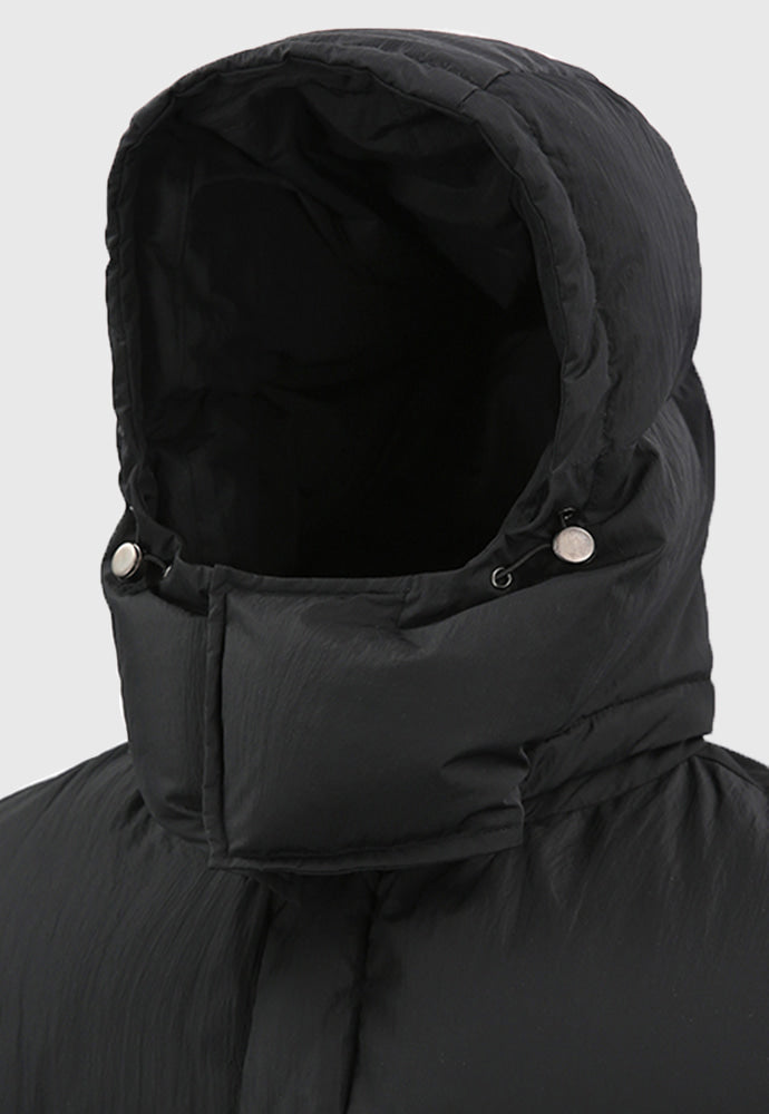 Tonywack - Technical Shell Short Puffer Down Jacket (Detachable Hood) (Black) product image 16 | TRAB K-Fashion Australia