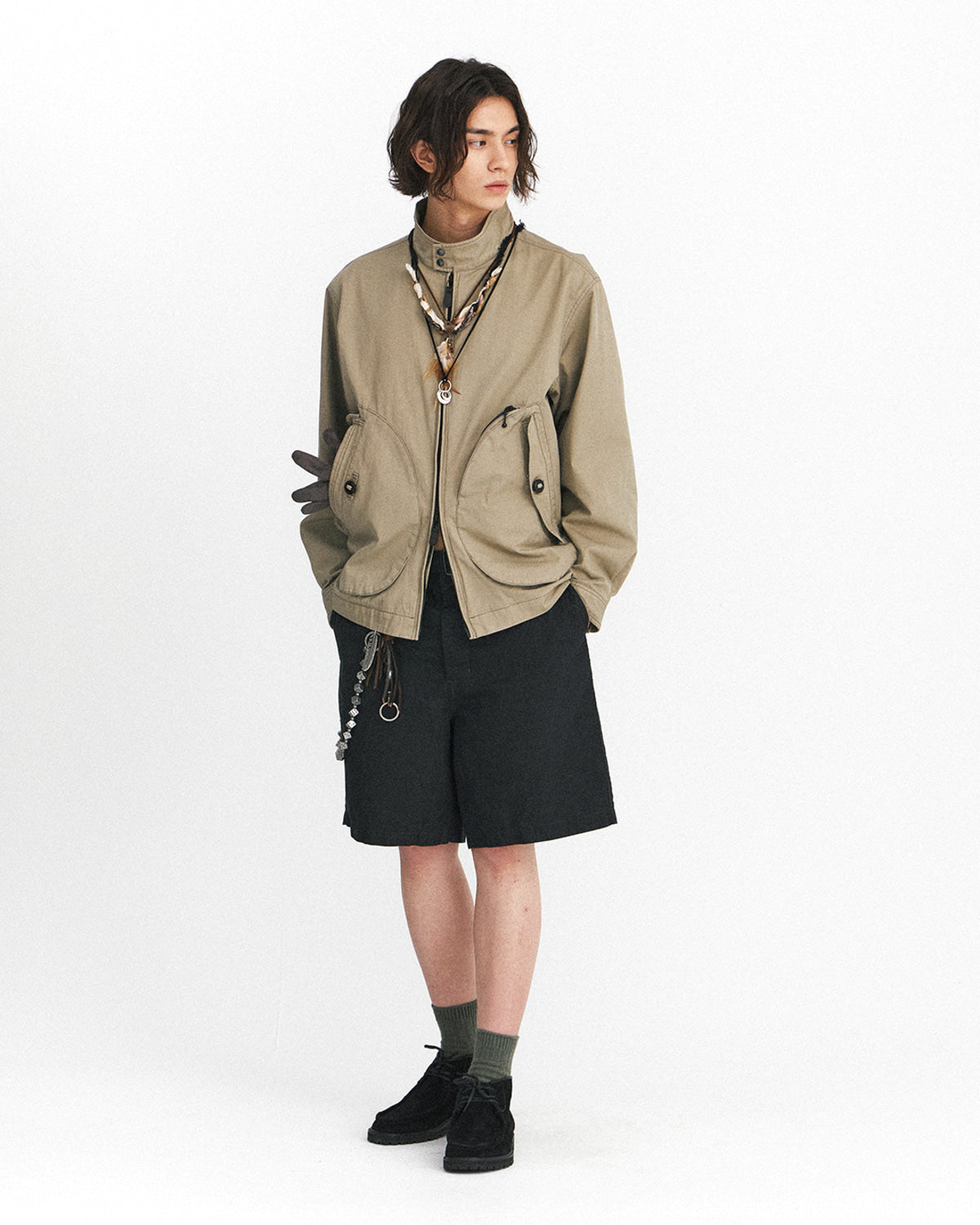 Eastlogue - Belted Cattleman Shorts (Black Linen) product image 4 | TRAB K-Fashion Australia