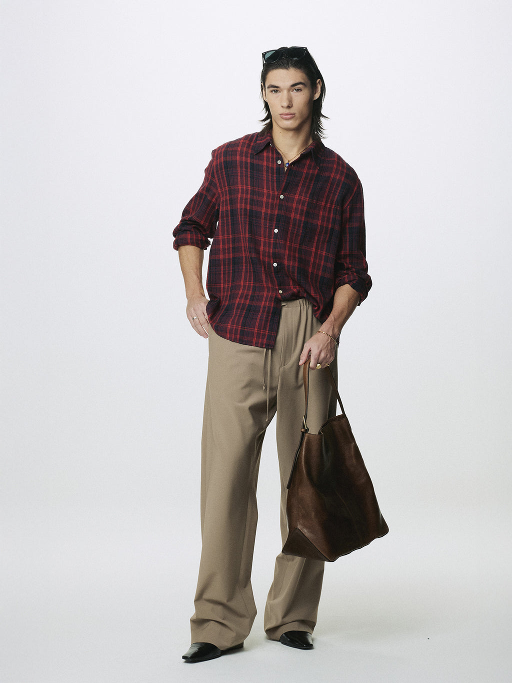 Tonywack - Tropical Wool Drawstring Pants (Beige) product image 7 | TRAB K-Fashion Australia