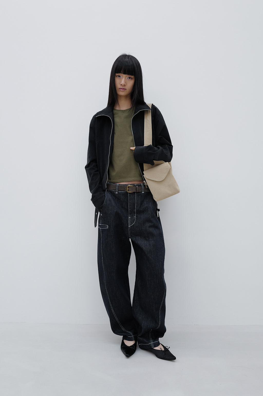 Deinet - Deinet Belted Cotton Jacket (Black) product image 4 | TRAB K-Fashion Australia