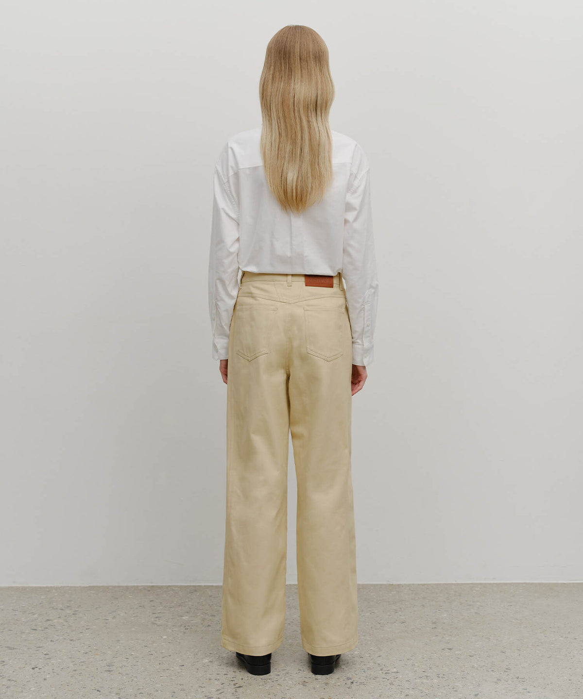 Marithe & Francois Girbaud - Cotton Curved Line Pants (Beige) product image 5 | TRAB K-Fashion Australia