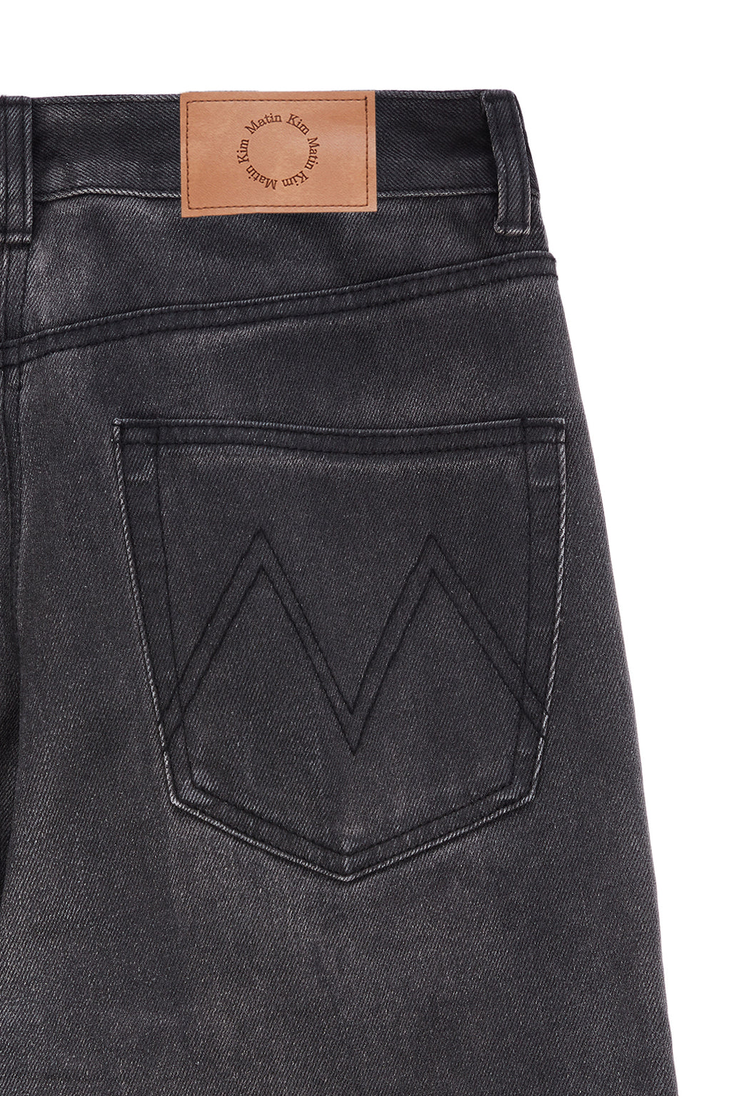 Matin Kim - Coating Washed Denim Pants (Black) product image 3 | TRAB K-Fashion Australia