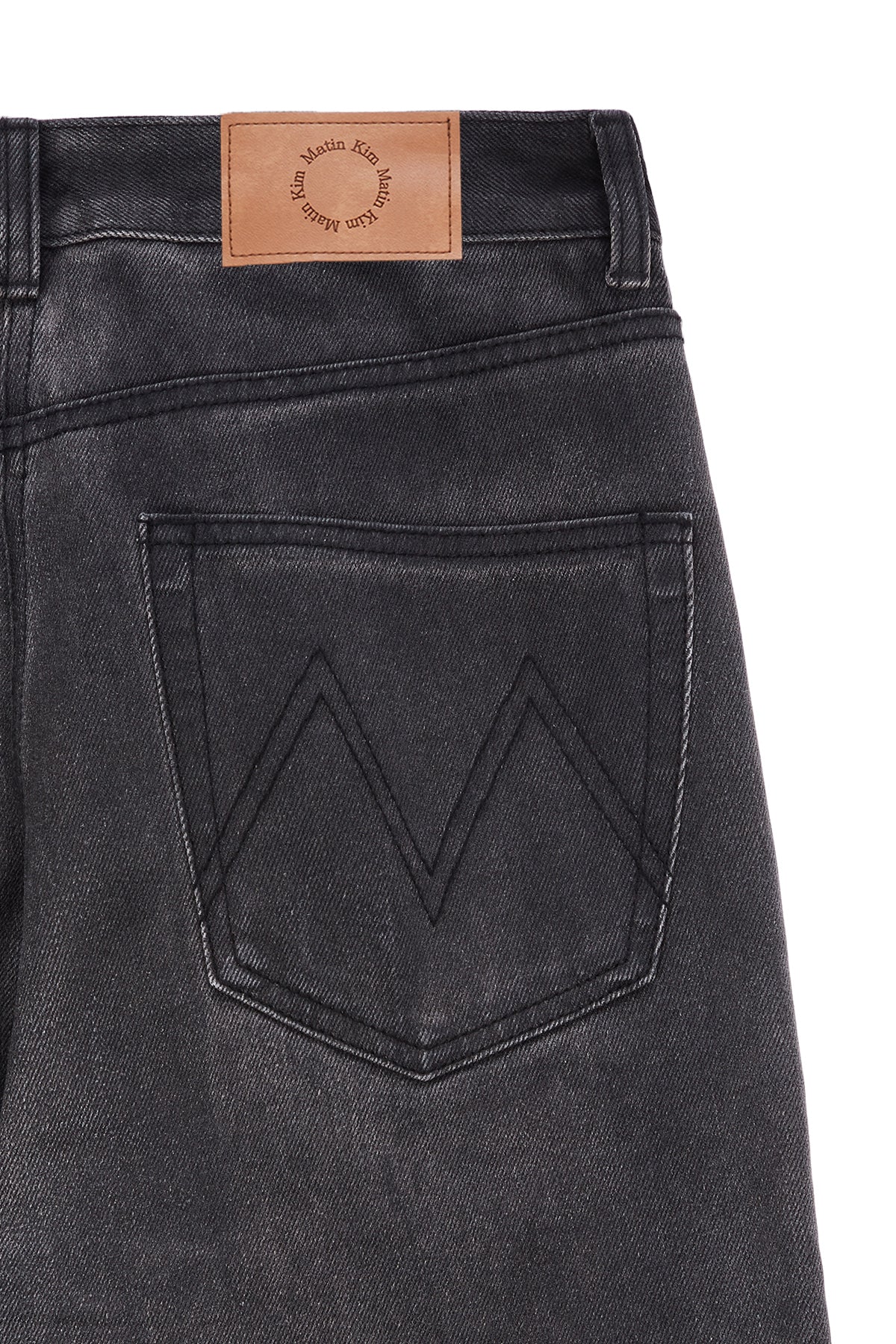 Matin Kim - Coating Washed Denim Pants (Black) product image 3 | TRAB K-Fashion Australia