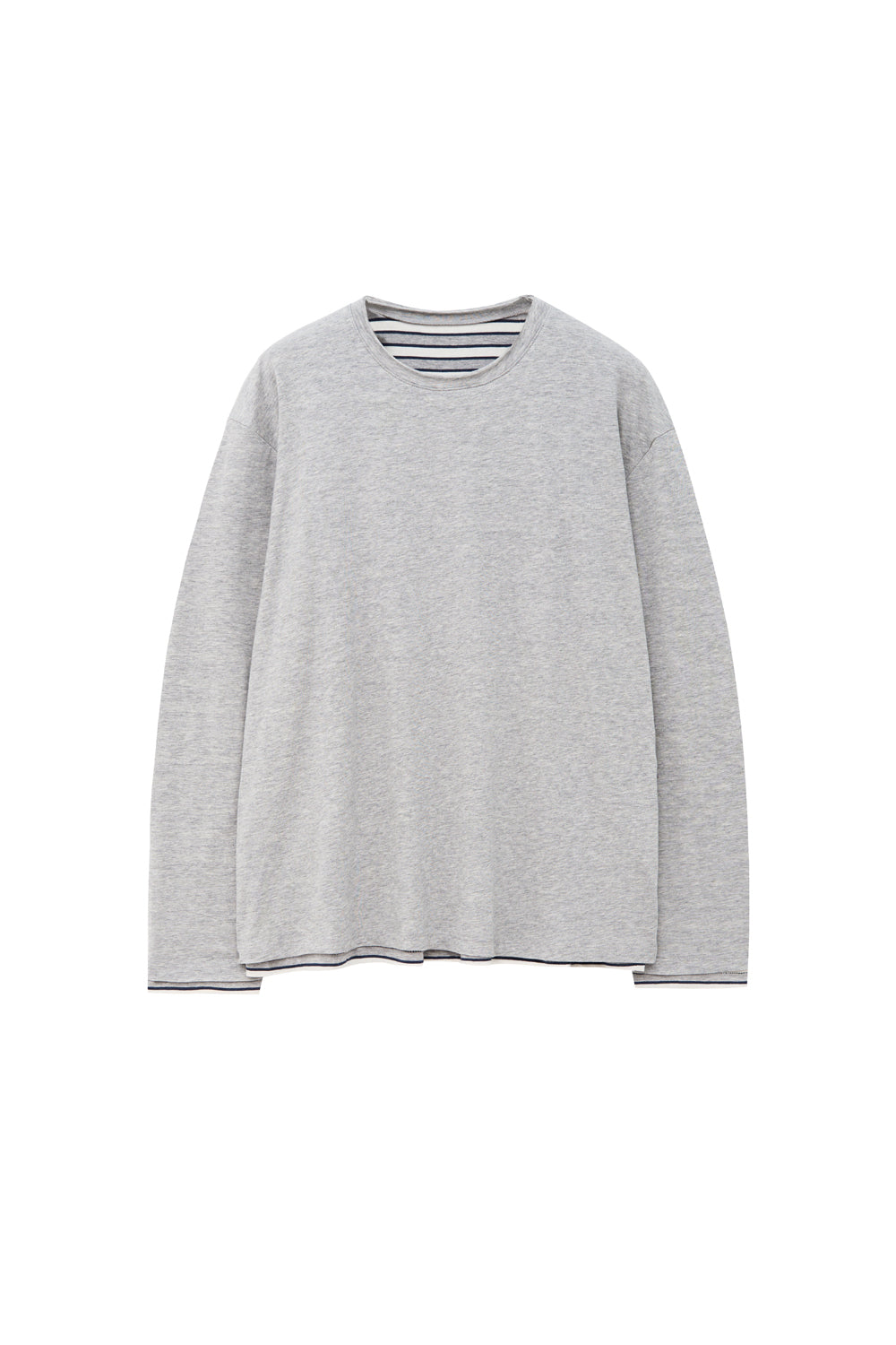 Hatchingroom - Two Face Stripe Tee (M.Grey) product image 1 | TRAB K-Fashion Australia