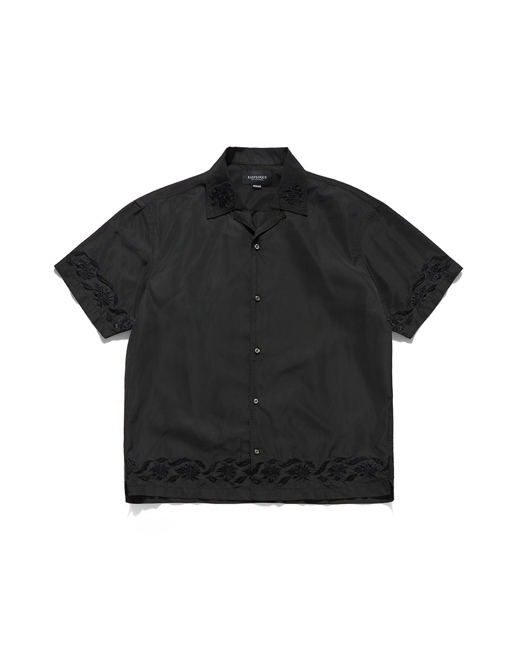 Eastlogue - Breezy Embroidered Half Shirts (Black) product image 5 | TRAB K-Fashion Australia
