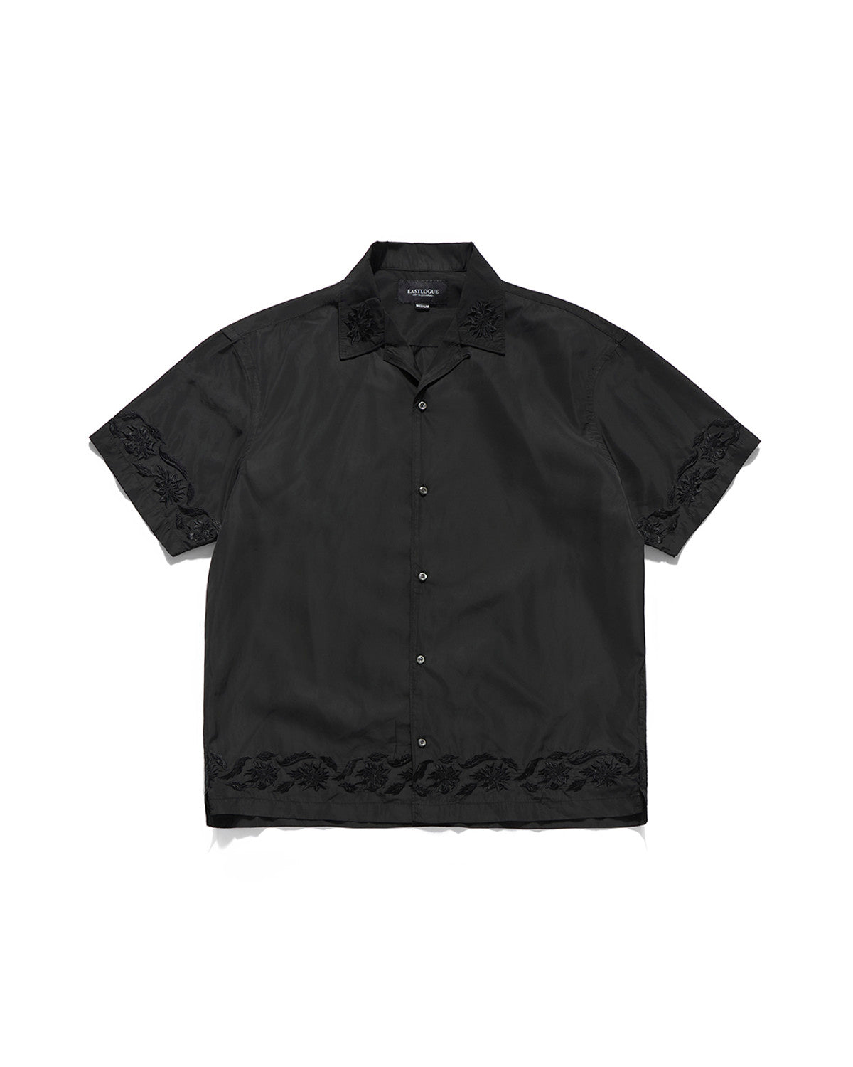 Eastlogue - Breezy Embroidered Half Shirts (Black) product image 5 | TRAB K-Fashion Australia