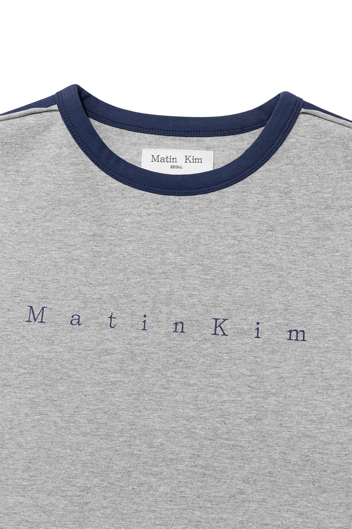 Matin Kim - Color Line Point Logo Top (Grey) product image 3 | TRAB K-Fashion Australia
