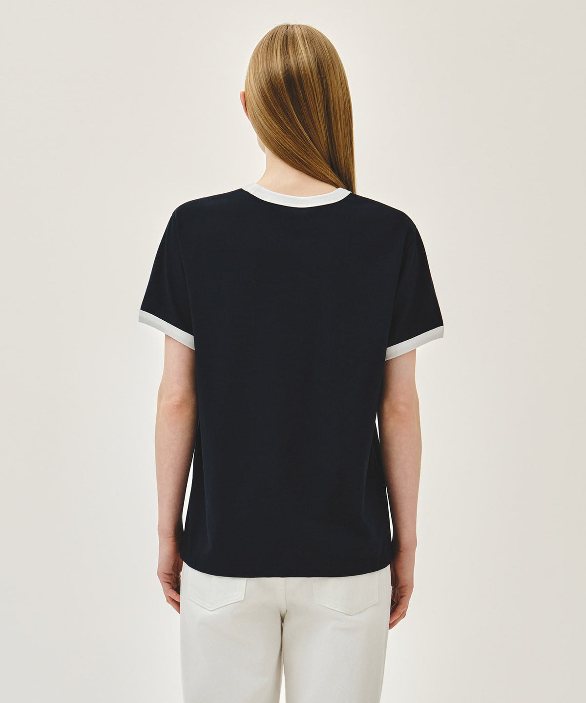 Marithe & Francois Girbaud - Aerocool Crack Classic Logo Ringer Tee (Navy) product image 3 | TRAB K-Fashion Australia