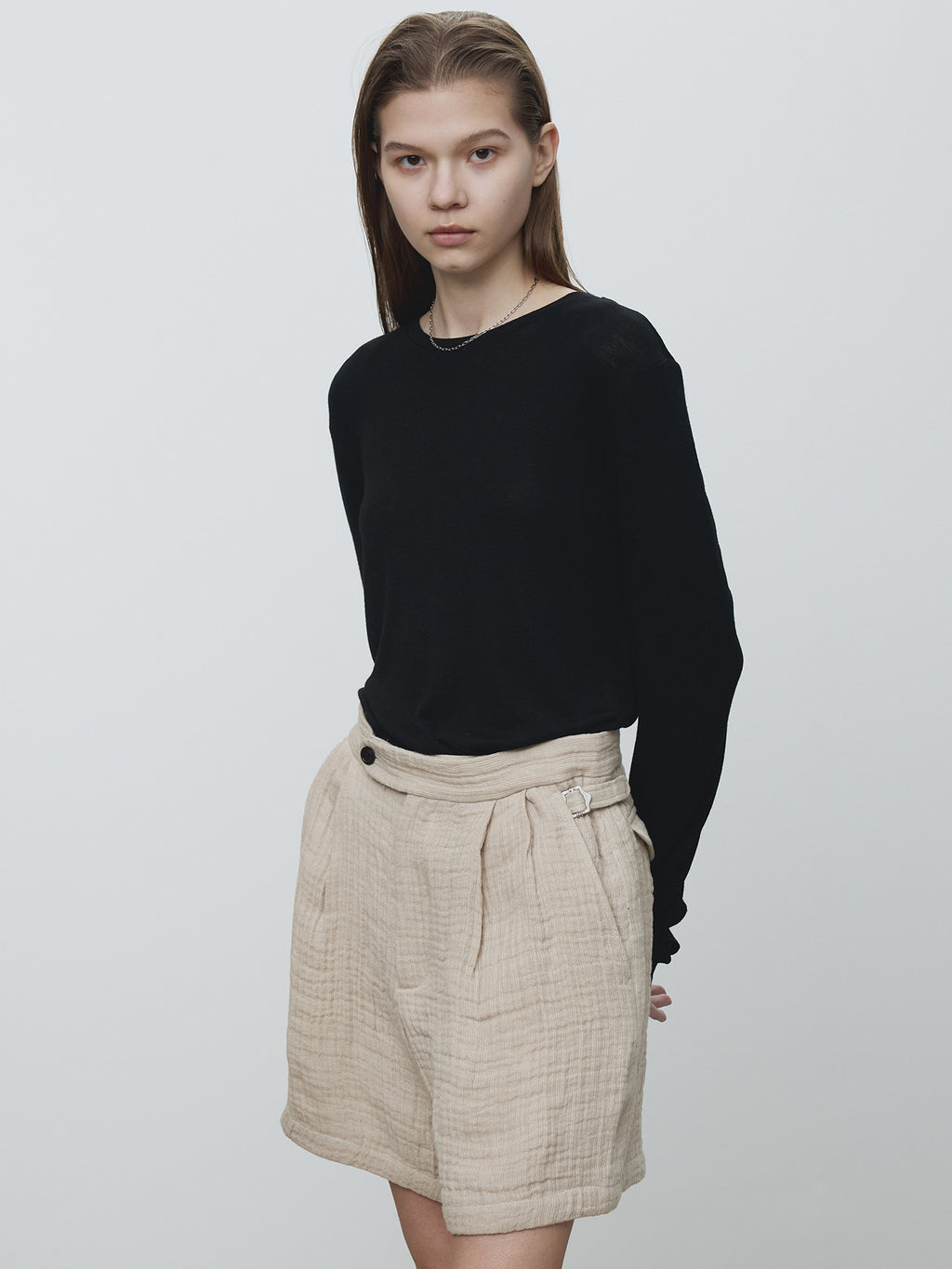 Tonywack - Double Weave Linen Short (French Beige) product image 3 | TRAB K-Fashion Australia