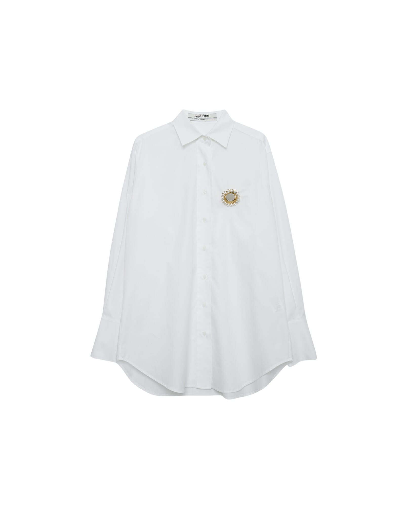 Kimhe Kim - Shirt With Brooch (White) product image 8 | TRAB K-Fashion Australia
