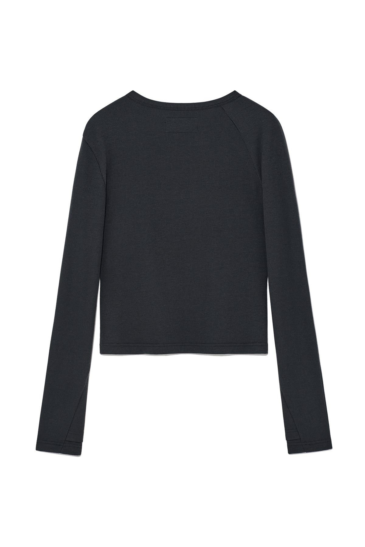 Matin Kim - Finger Hole Logo Printing Top (Charcoal) product image 2 | TRAB K-Fashion Australia