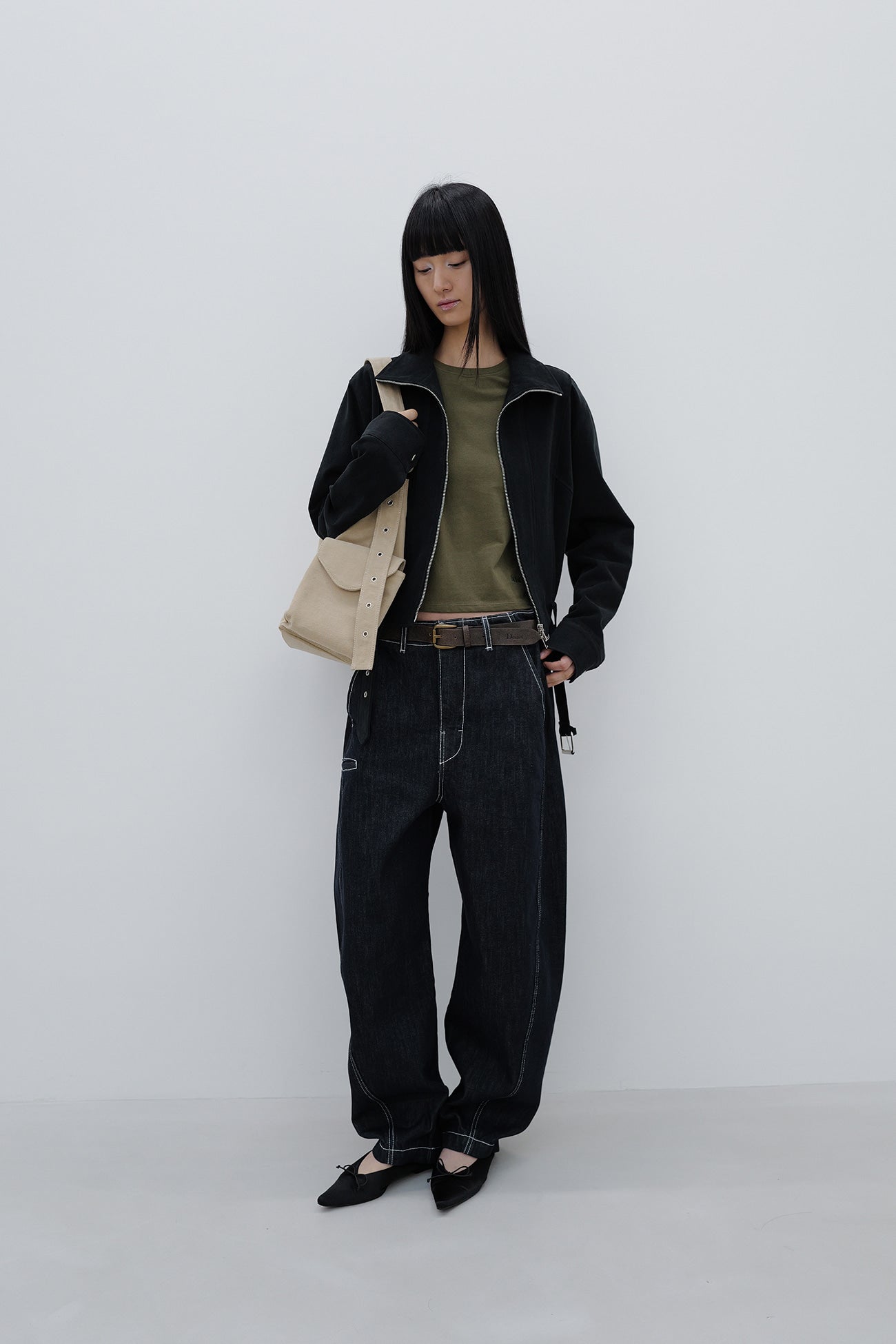 Deinet - Deinet Belted Cotton Jacket (Black) product image 5 | TRAB K-Fashion Australia