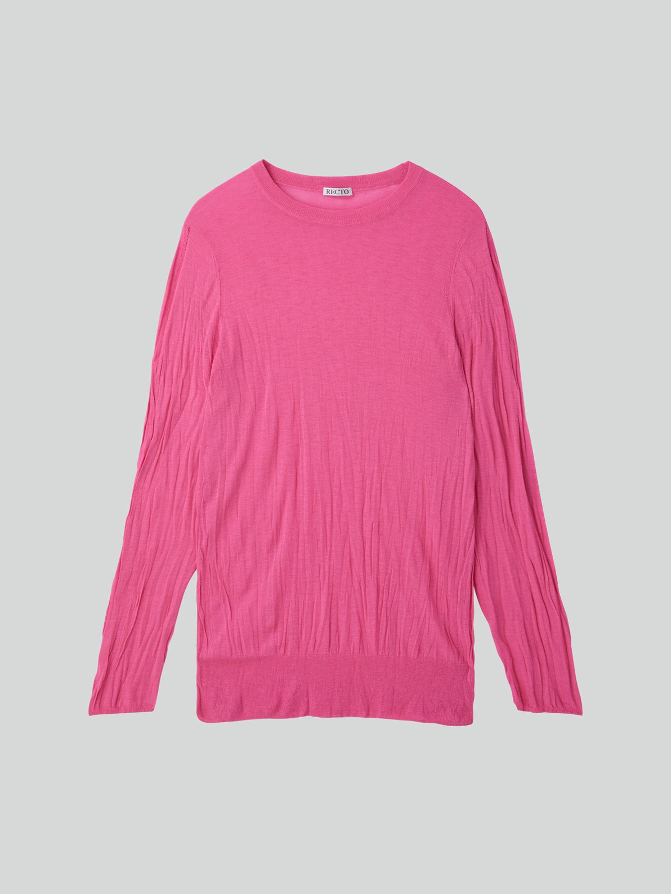 Recto - Crease Long Knit Top (Pink) product image 4 | TRAB K-Fashion Australia