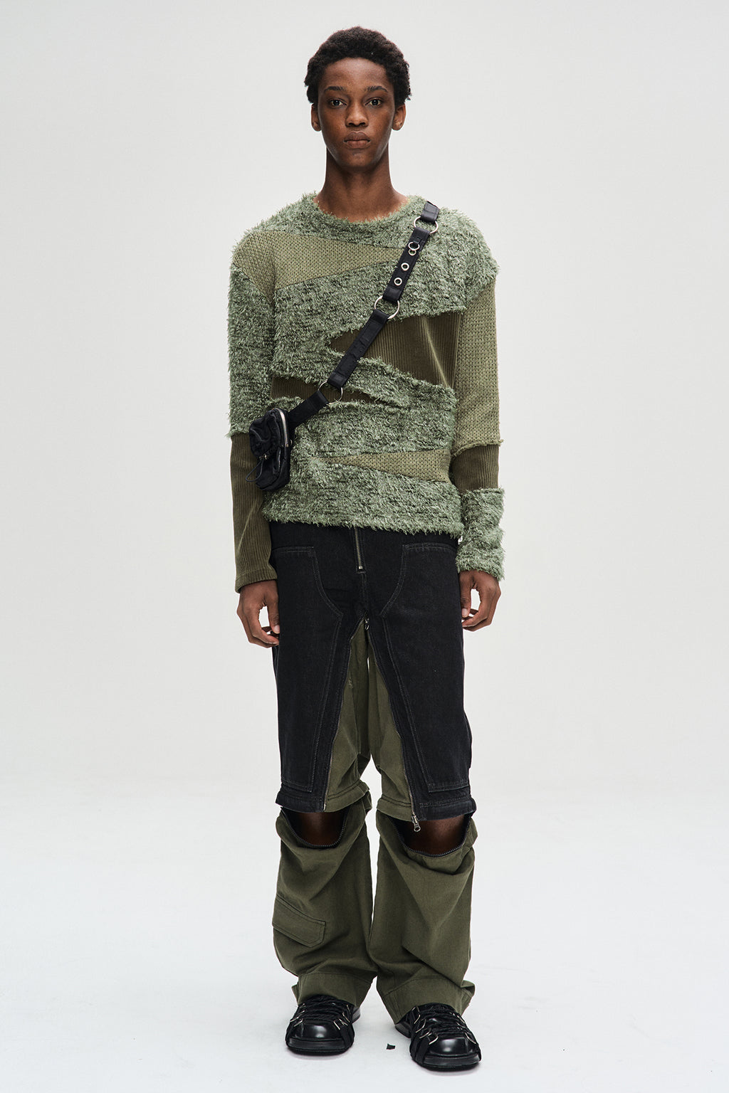 Andersson Bell - Ghillie Color Block Sweater (Khaki) product image 5 | TRAB K-Fashion Australia