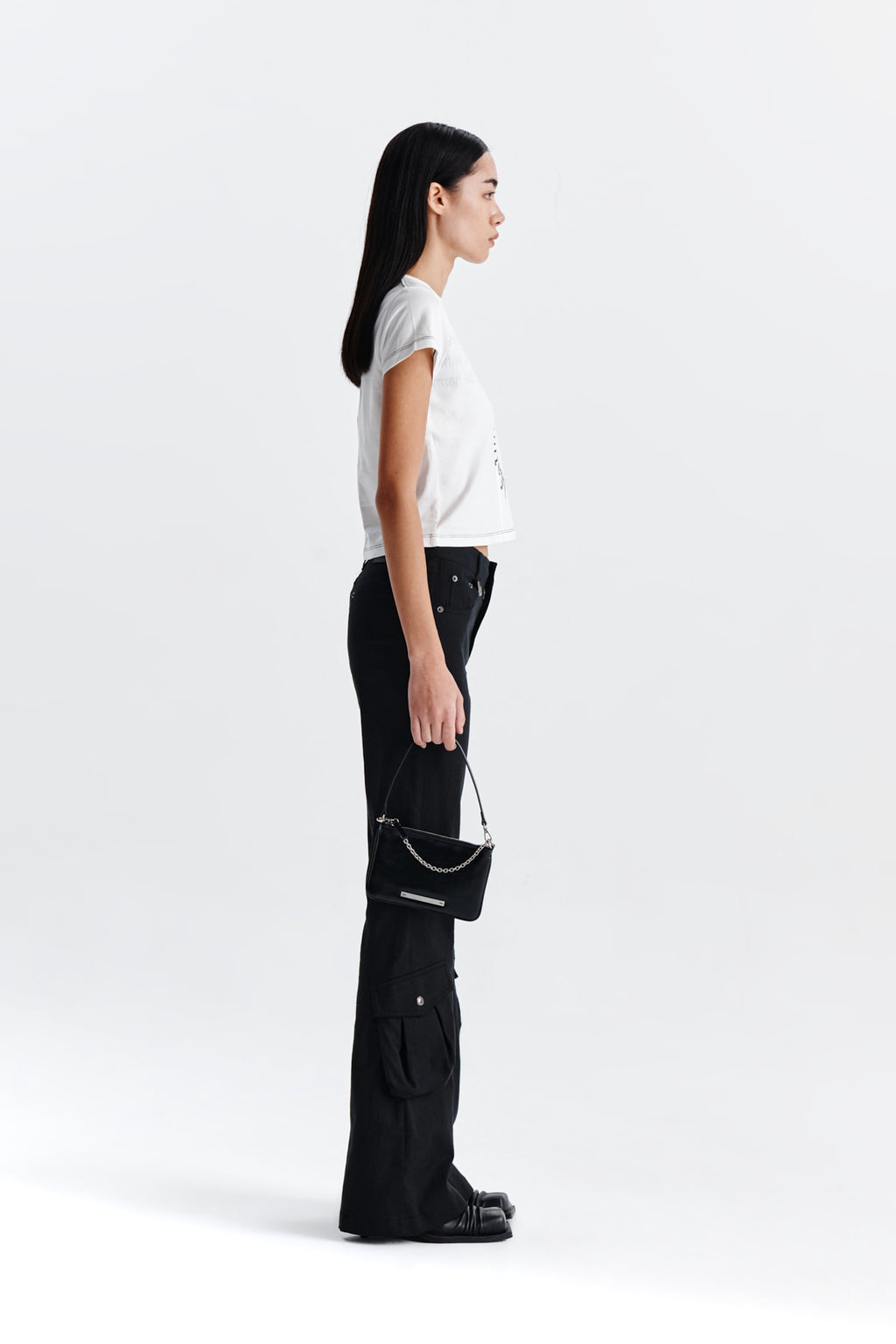 Matin Kim - Print Mixed Crop Top (White) product image 6 | TRAB K-Fashion Australia