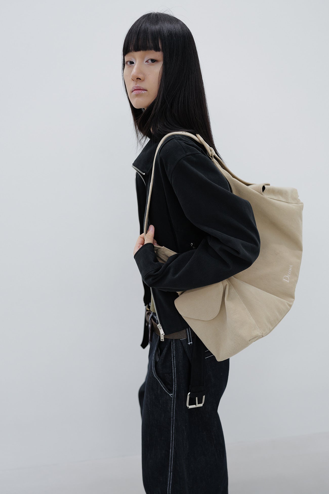 Deinet - Deinet Belted Cotton Jacket (Black) product image 8 | TRAB K-Fashion Australia