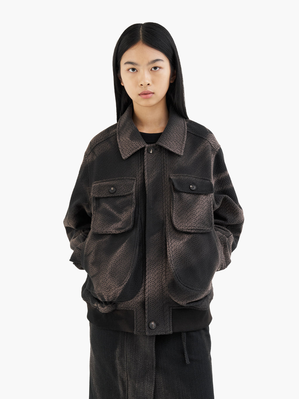 Jiyong Kim - Sun-Bleached Big Pocket Jacket (Black) product image 5 | TRAB K-Fashion Australia